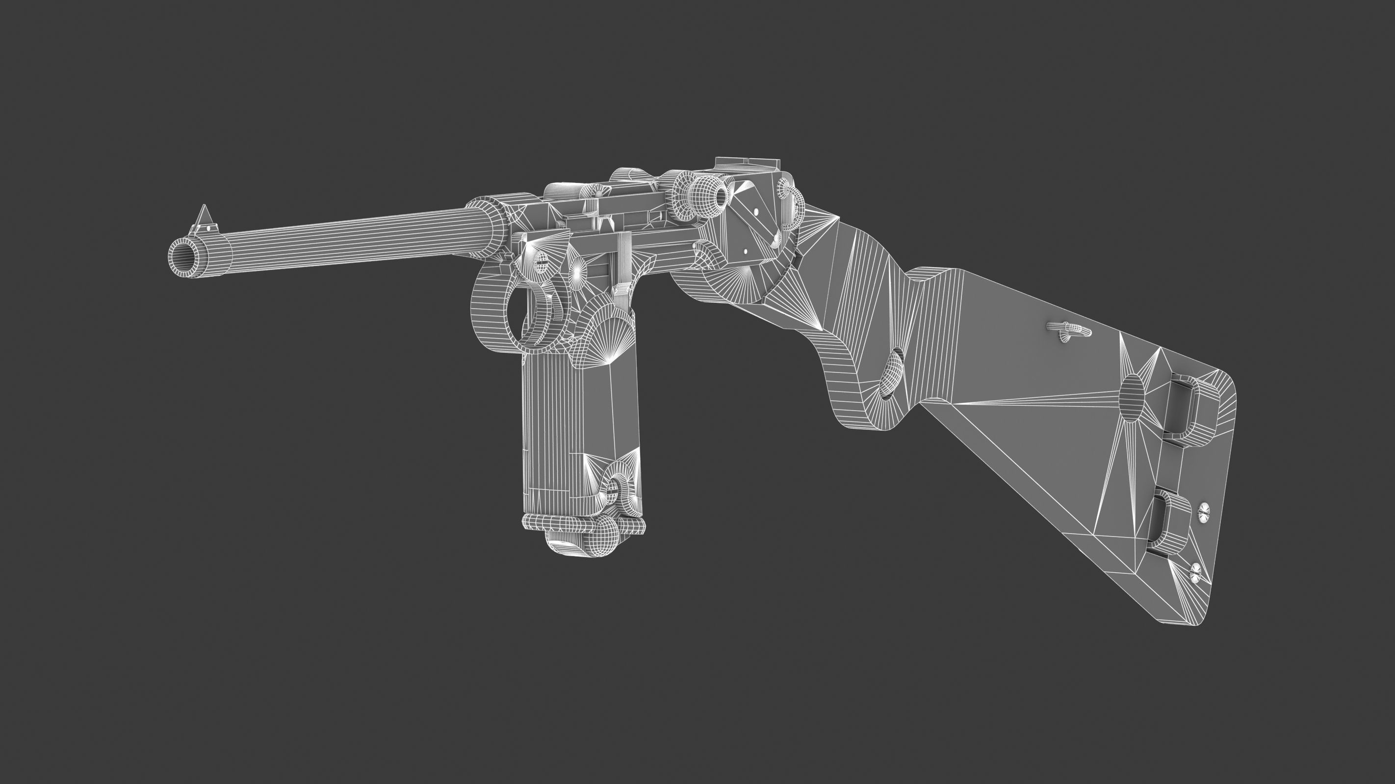 Borchardt C-93 Low Poly Low-poly 3D model_18