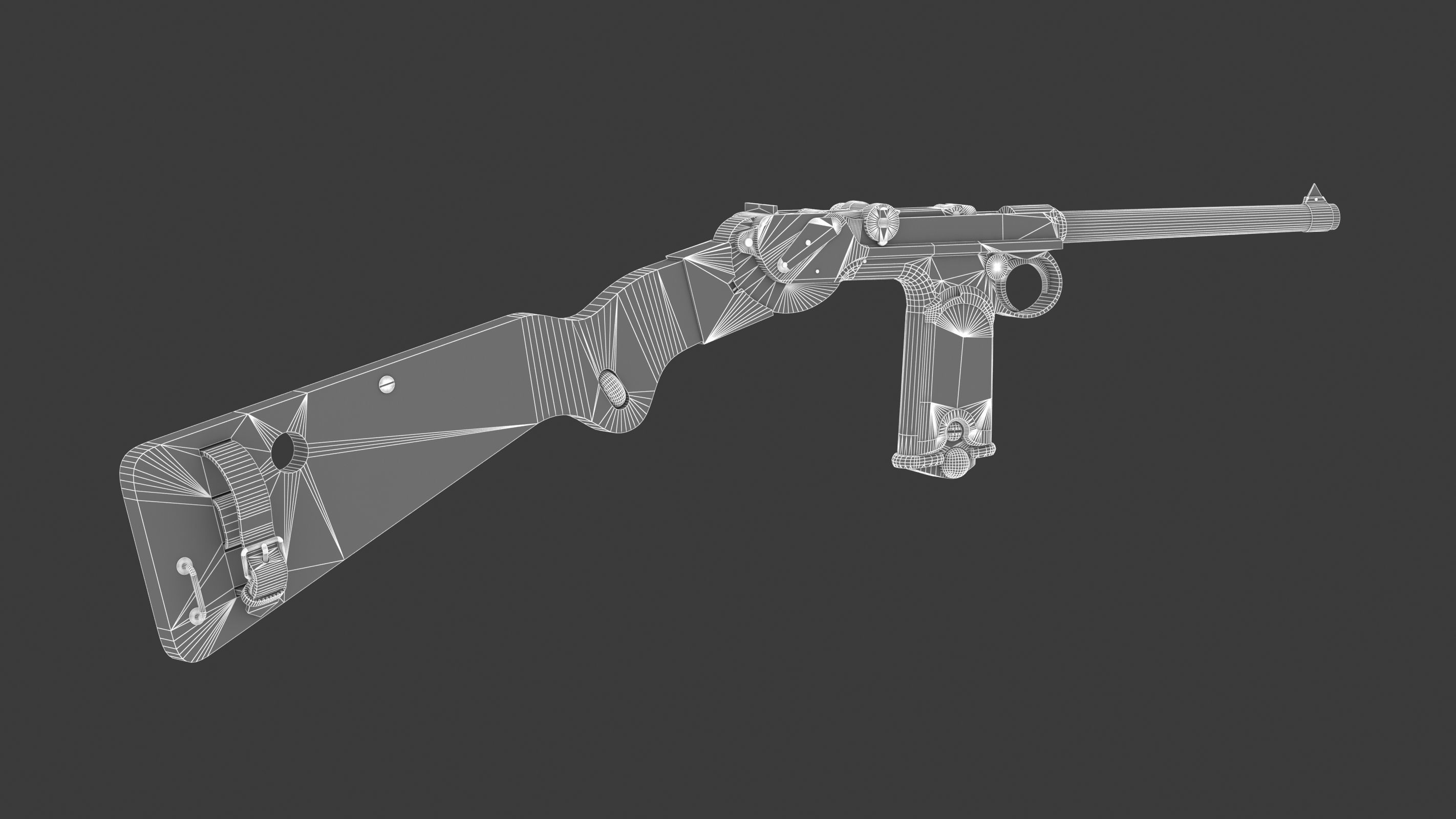 Borchardt C-93 Low Poly Low-poly 3D model_15