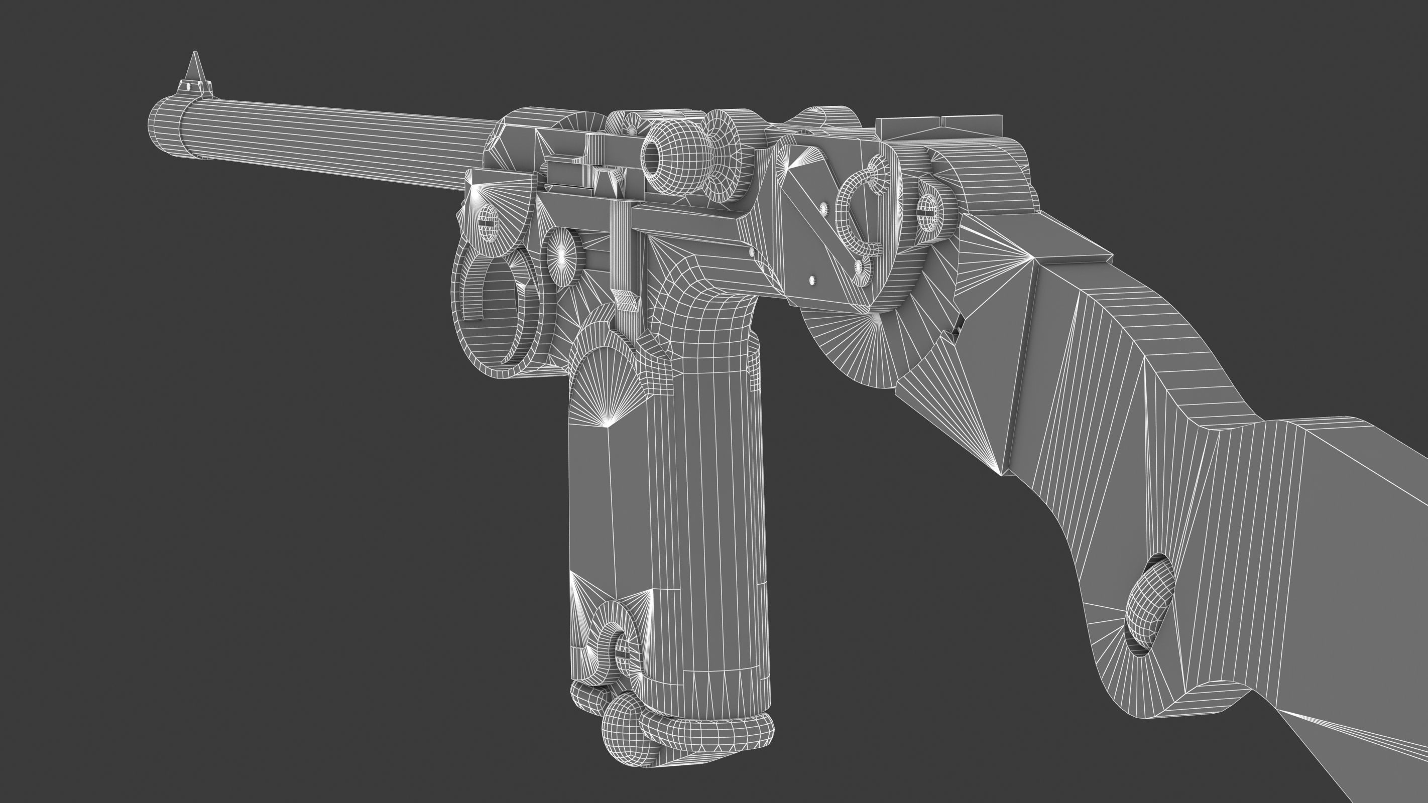 Borchardt C-93 Low Poly Low-poly 3D model_21