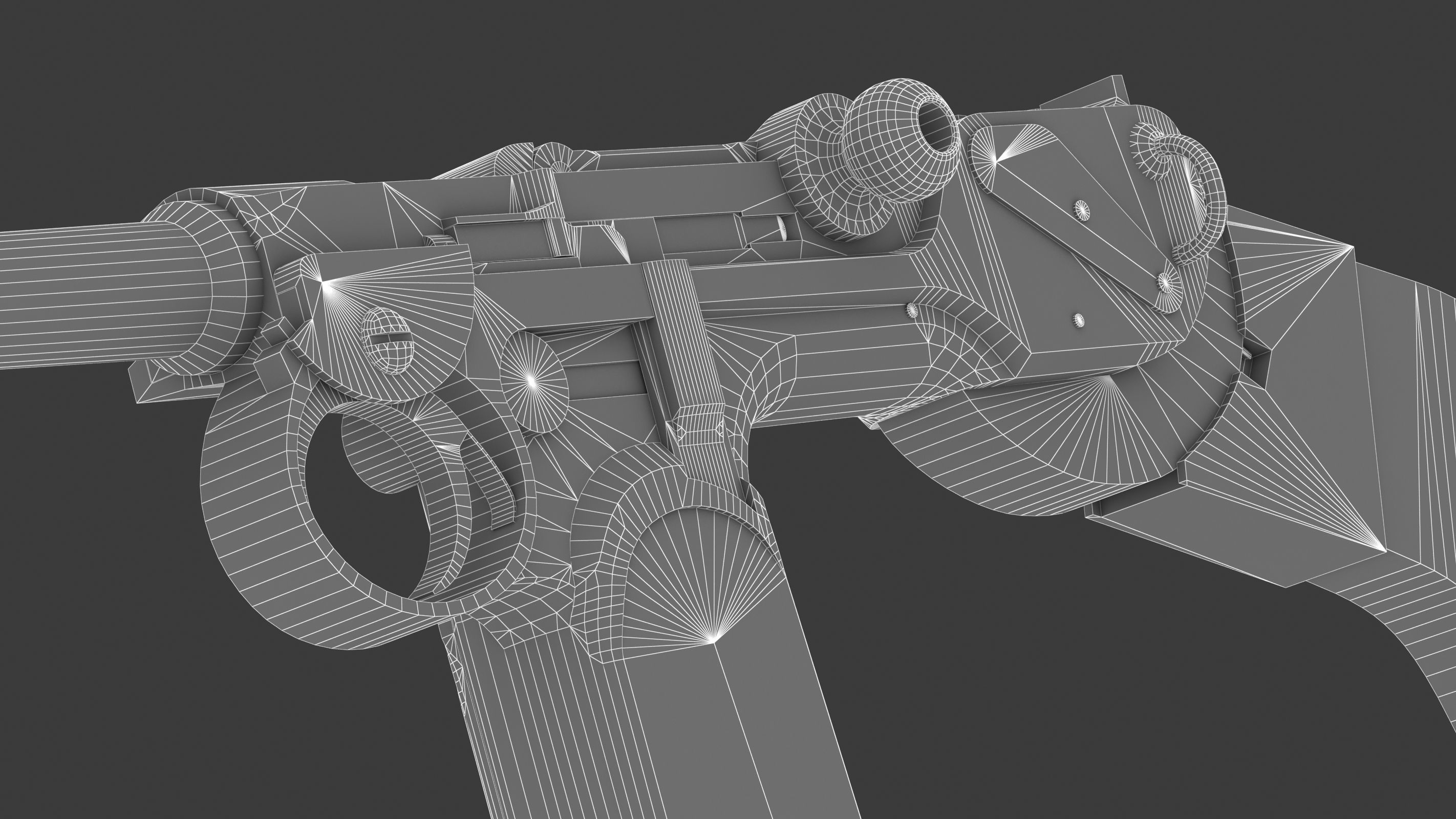 Borchardt C-93 Low Poly Low-poly 3D model_28