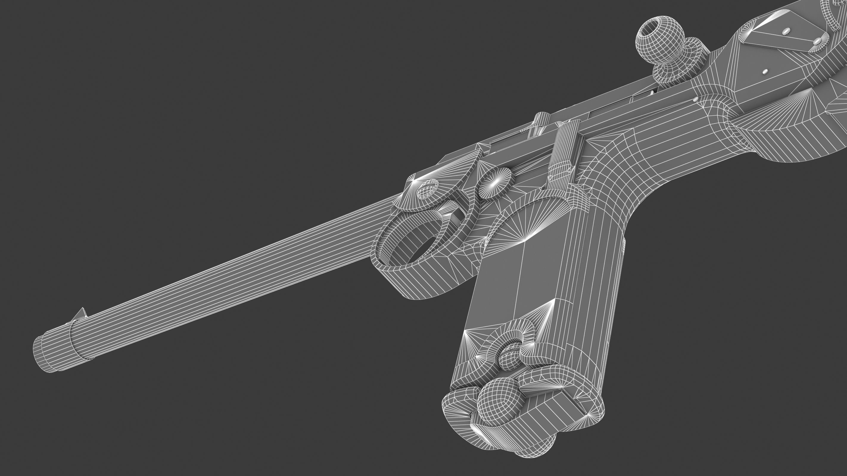 Borchardt C-93 Low Poly Low-poly 3D model_25