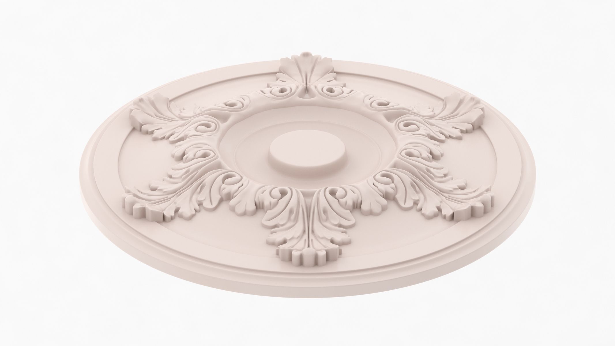 Classic Ceiling Medallion 42 3D model_4