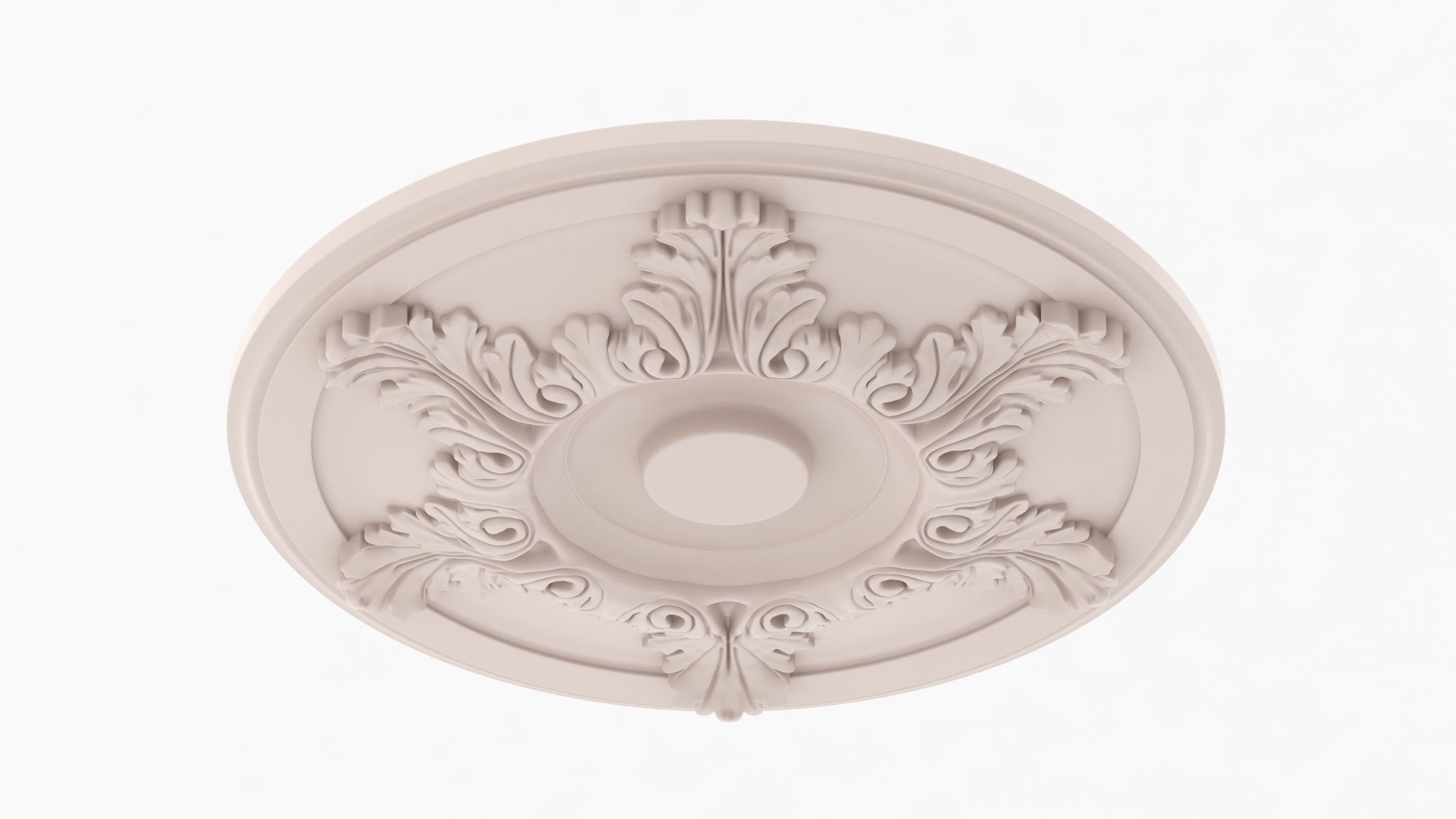 Classic Ceiling Medallion 42 3D model_3