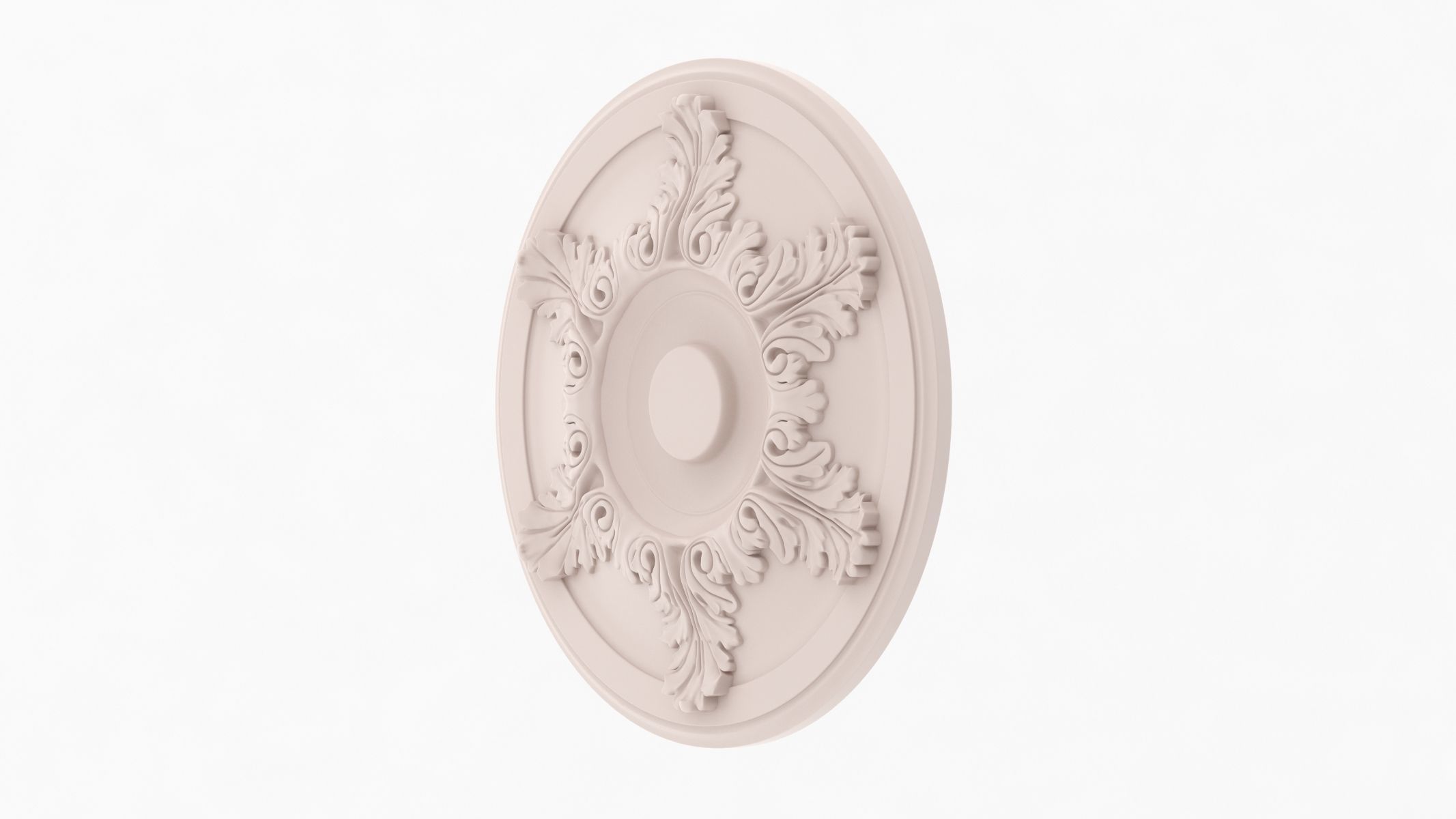 Classic Ceiling Medallion 42 3D model_2