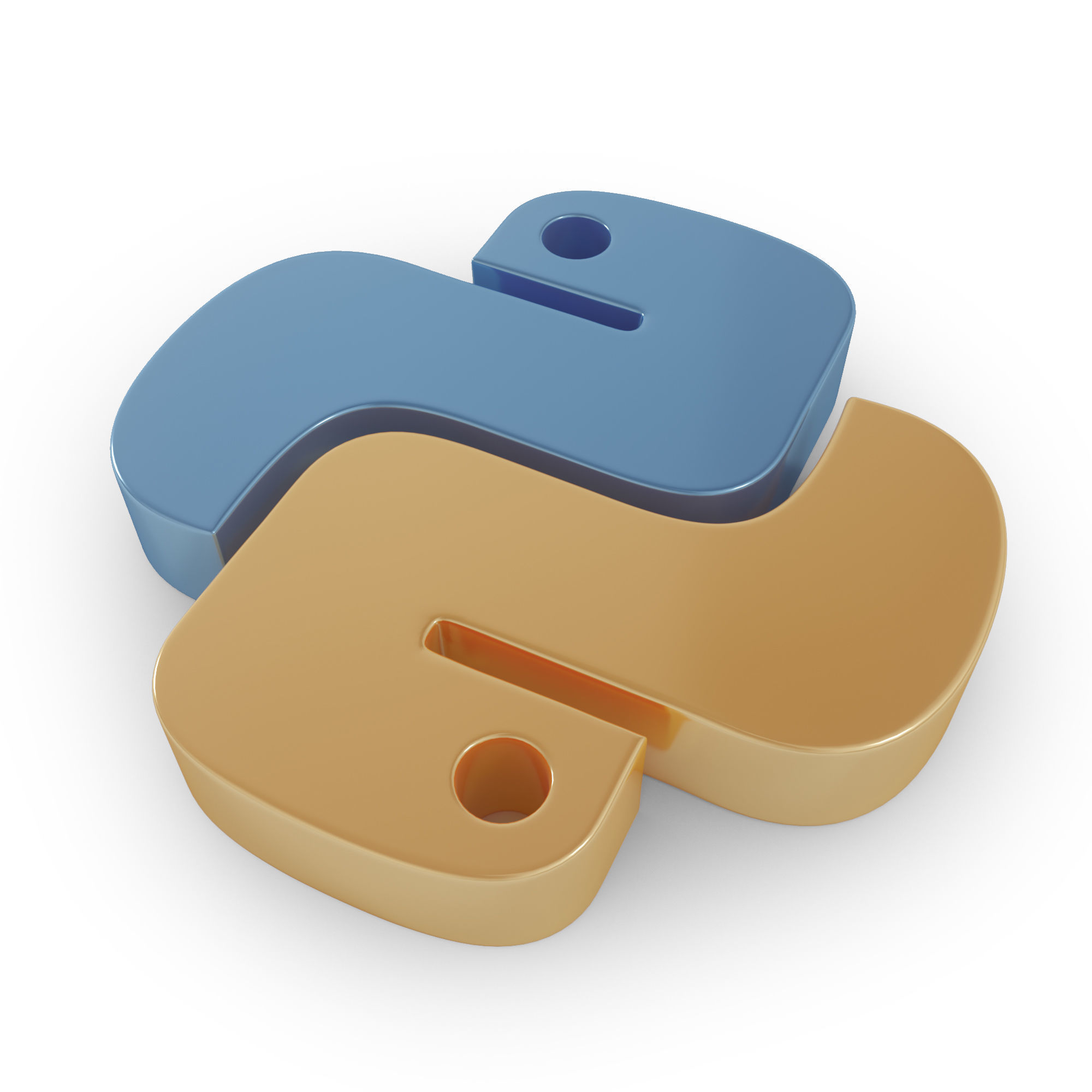 Python logo 3D model | CGTrader