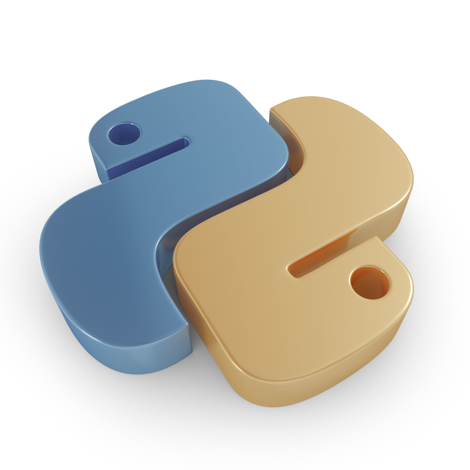 Python logo 3D model | CGTrader