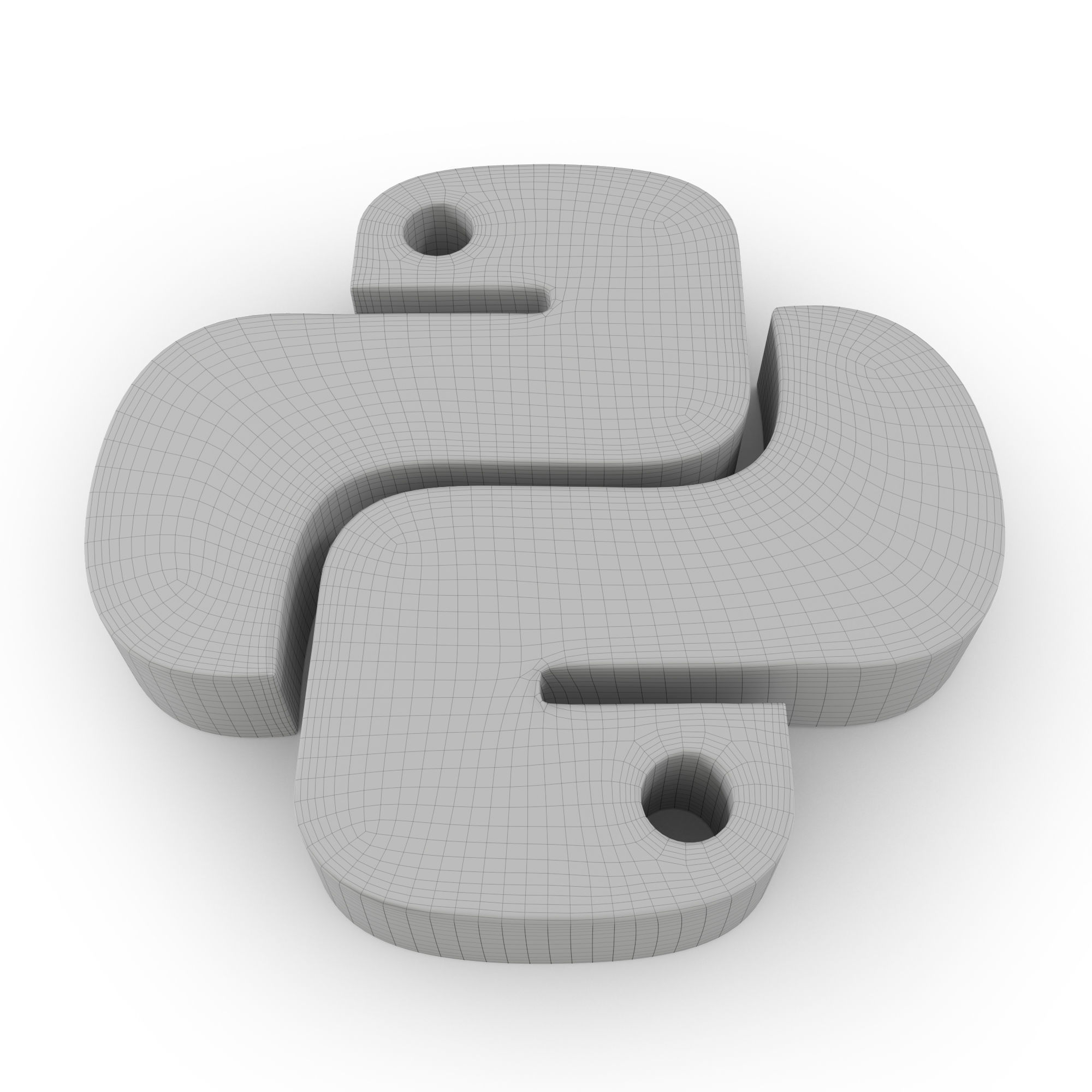 Python logo 3D model | CGTrader