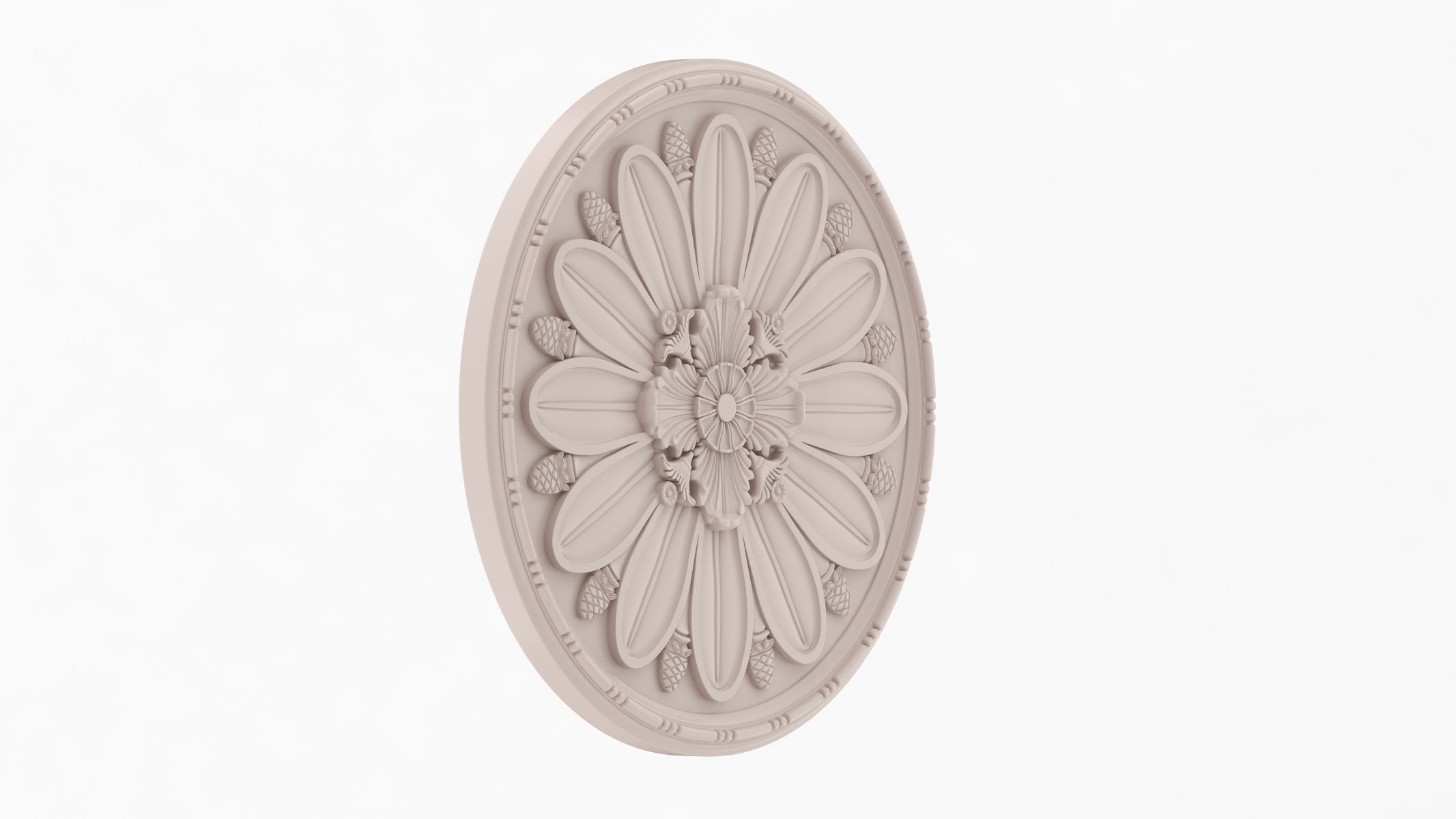 Classic Ceiling Medallion 45 3D model_1
