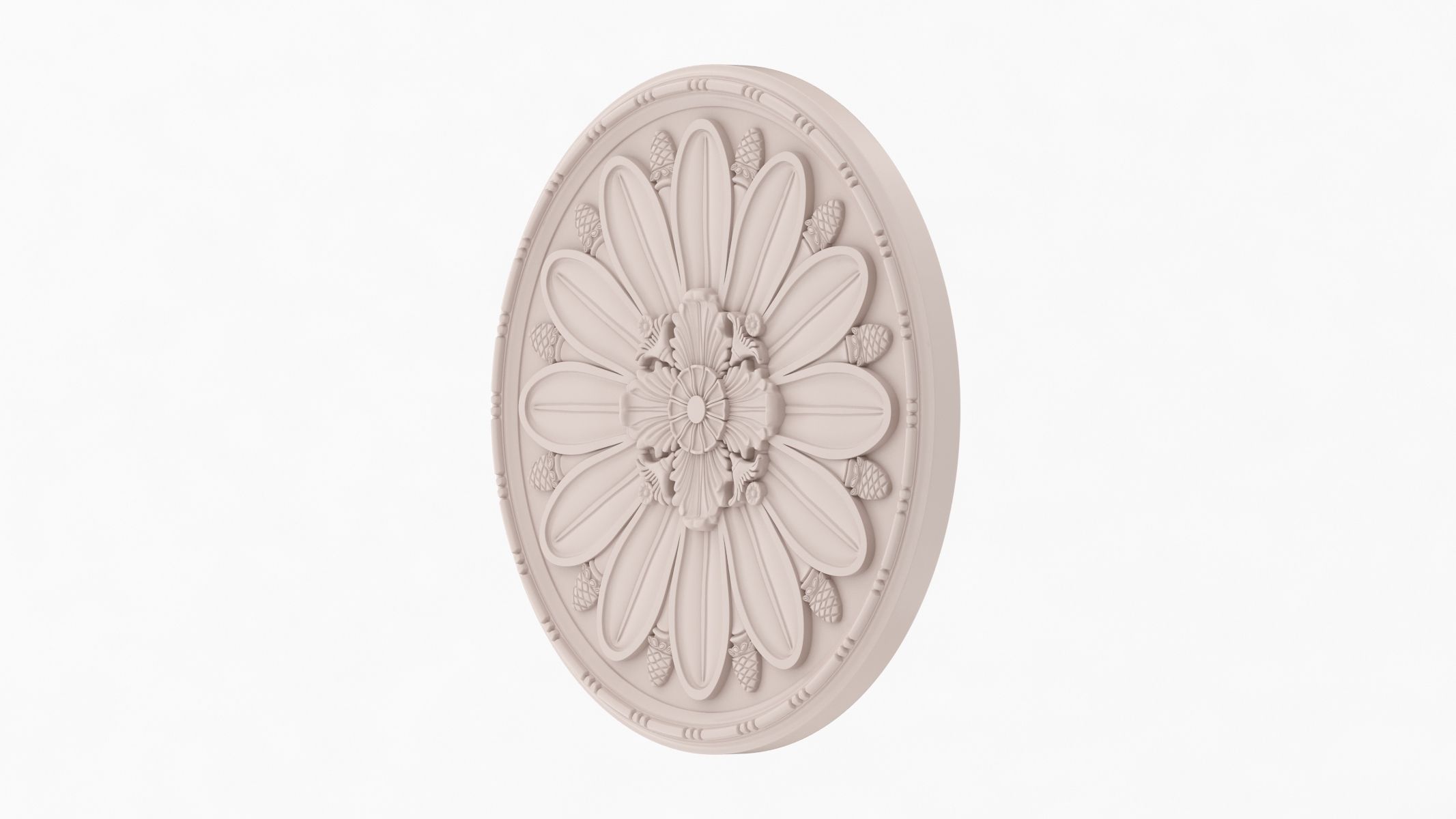 Classic Ceiling Medallion 45 3D model_2