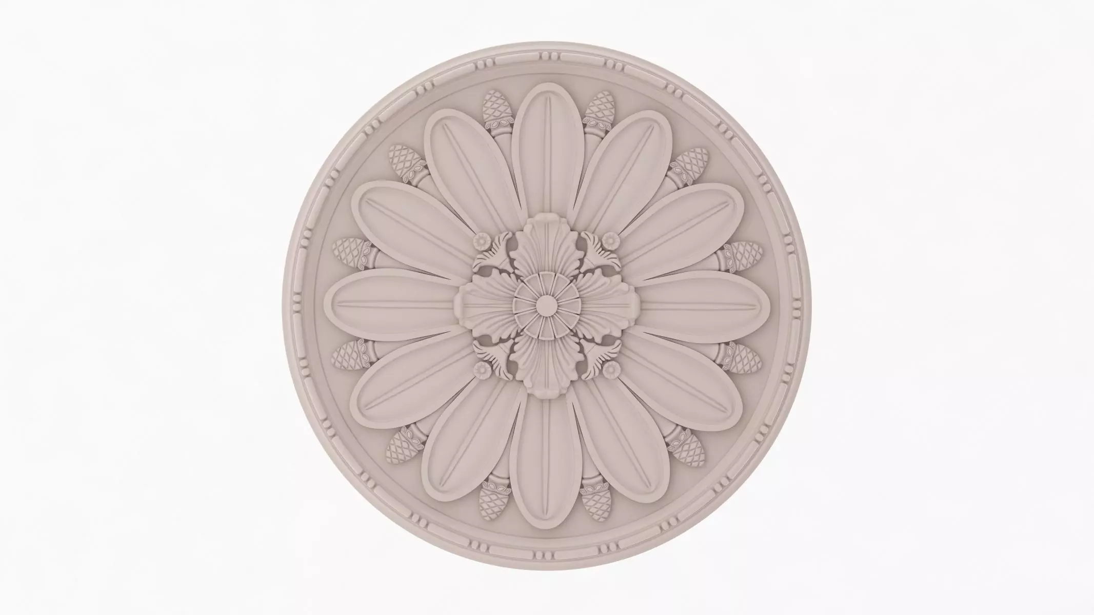 Classic Ceiling Medallion 45 3D model_0