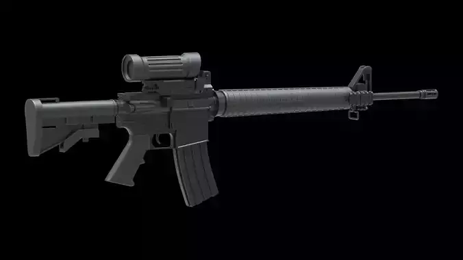 Colt Canada C7A2 Low Poly Low-poly 3D model