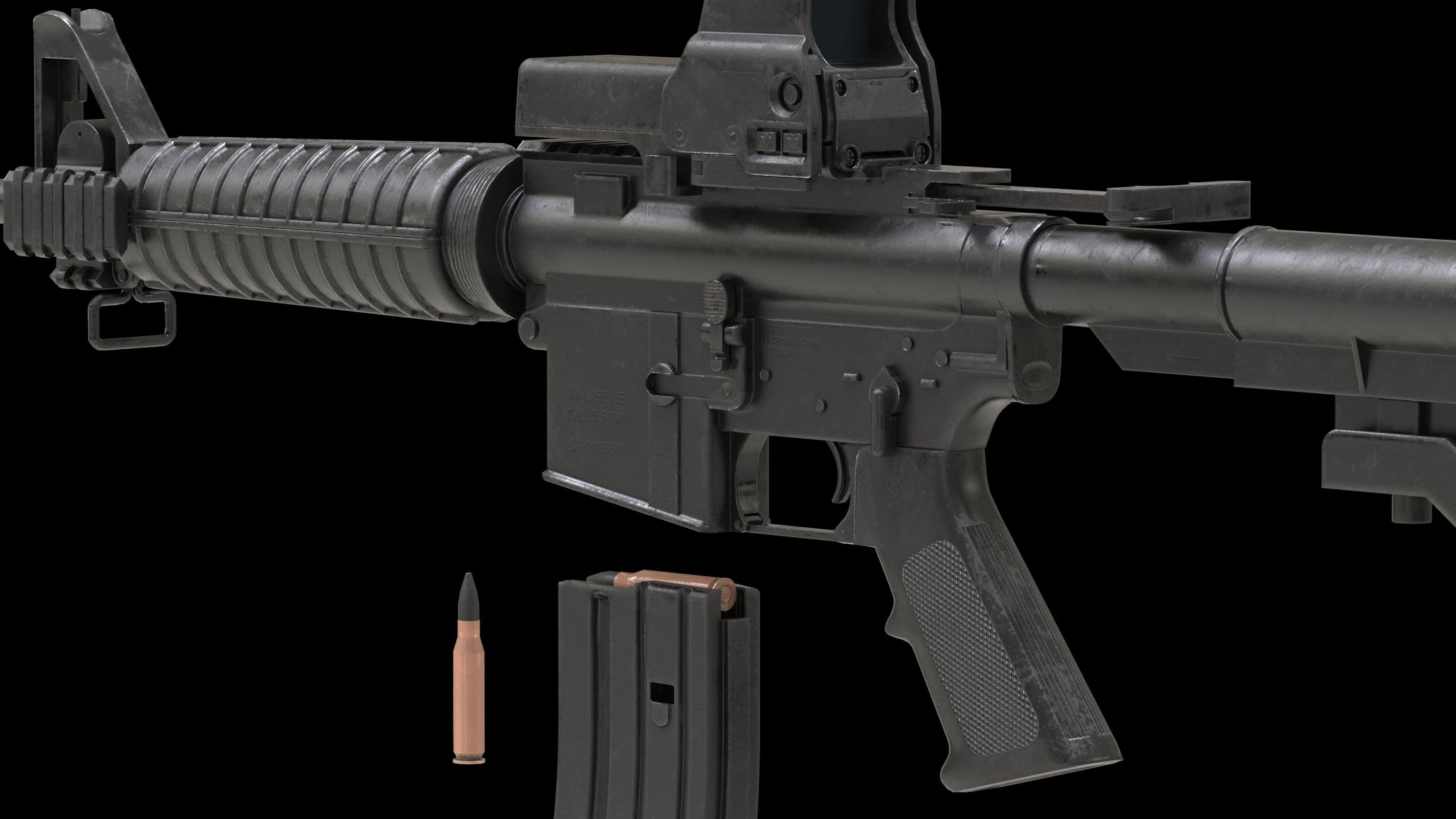 Colt Canada C8A1 Low-poly 3D model_14