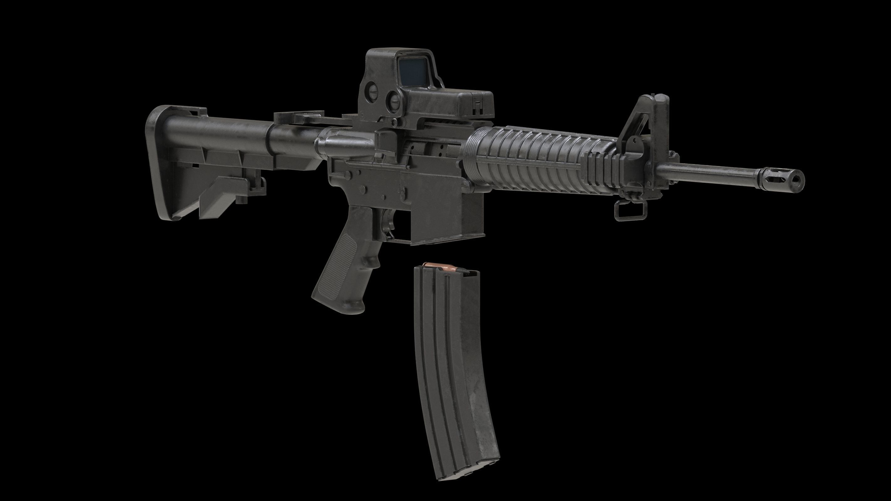 Colt Canada C8A1 Low-poly 3D model_4