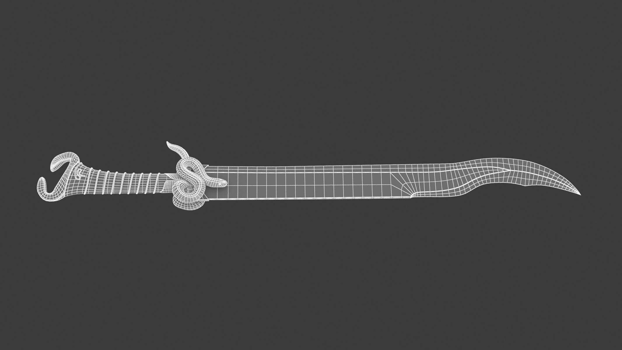 Harpe Sword  Low-poly 3D model_5