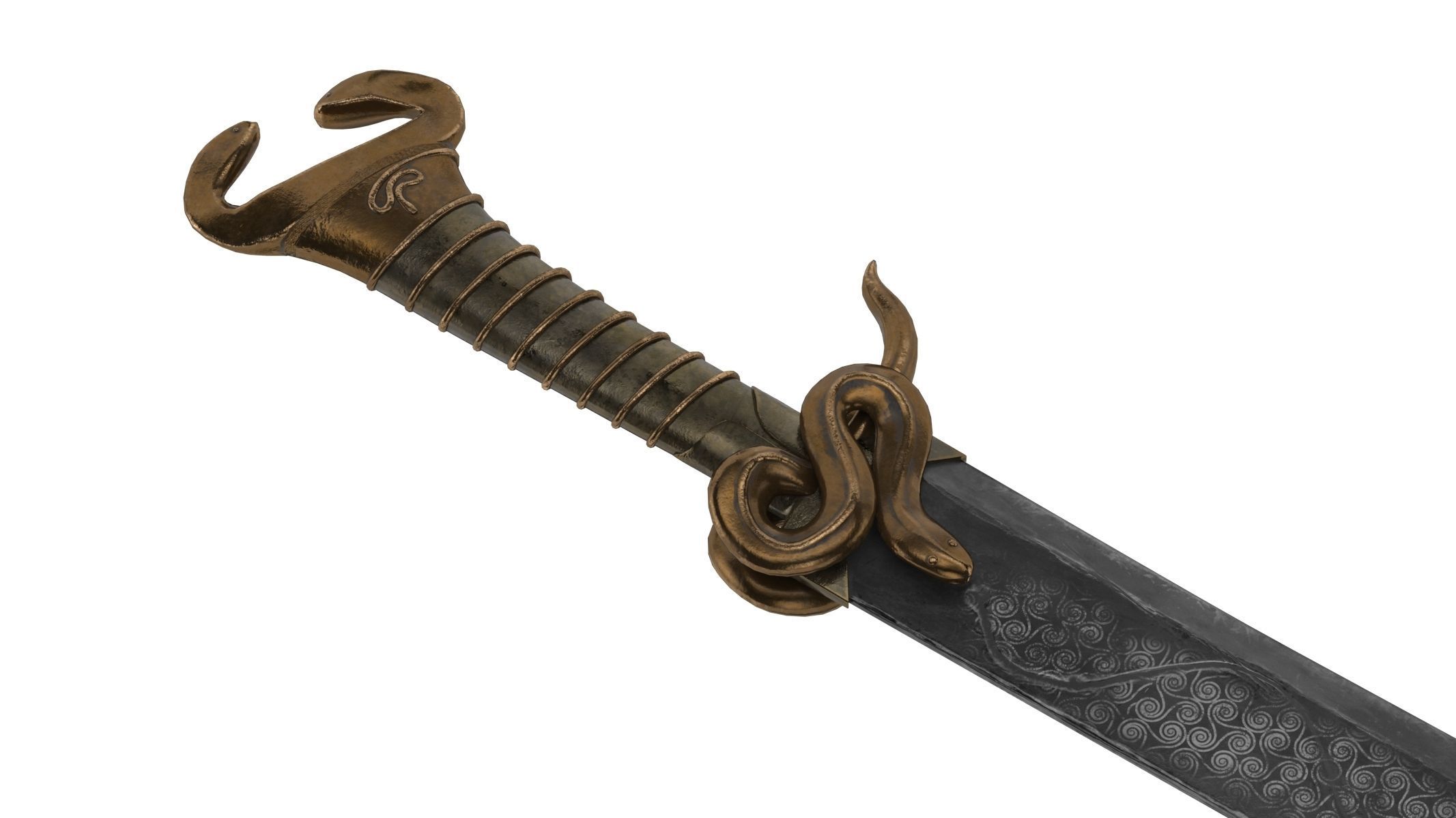Harpe Sword  Low-poly 3D model_3