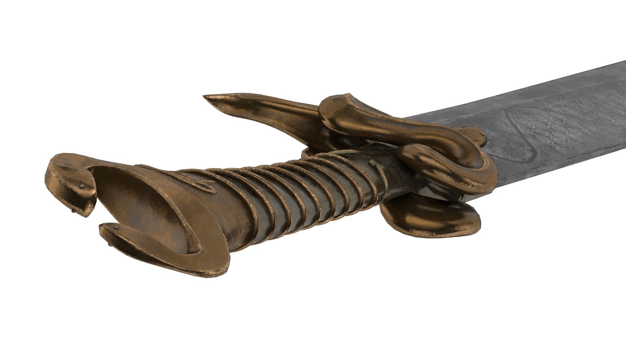 Harpe Sword  Low-poly 3D model_4