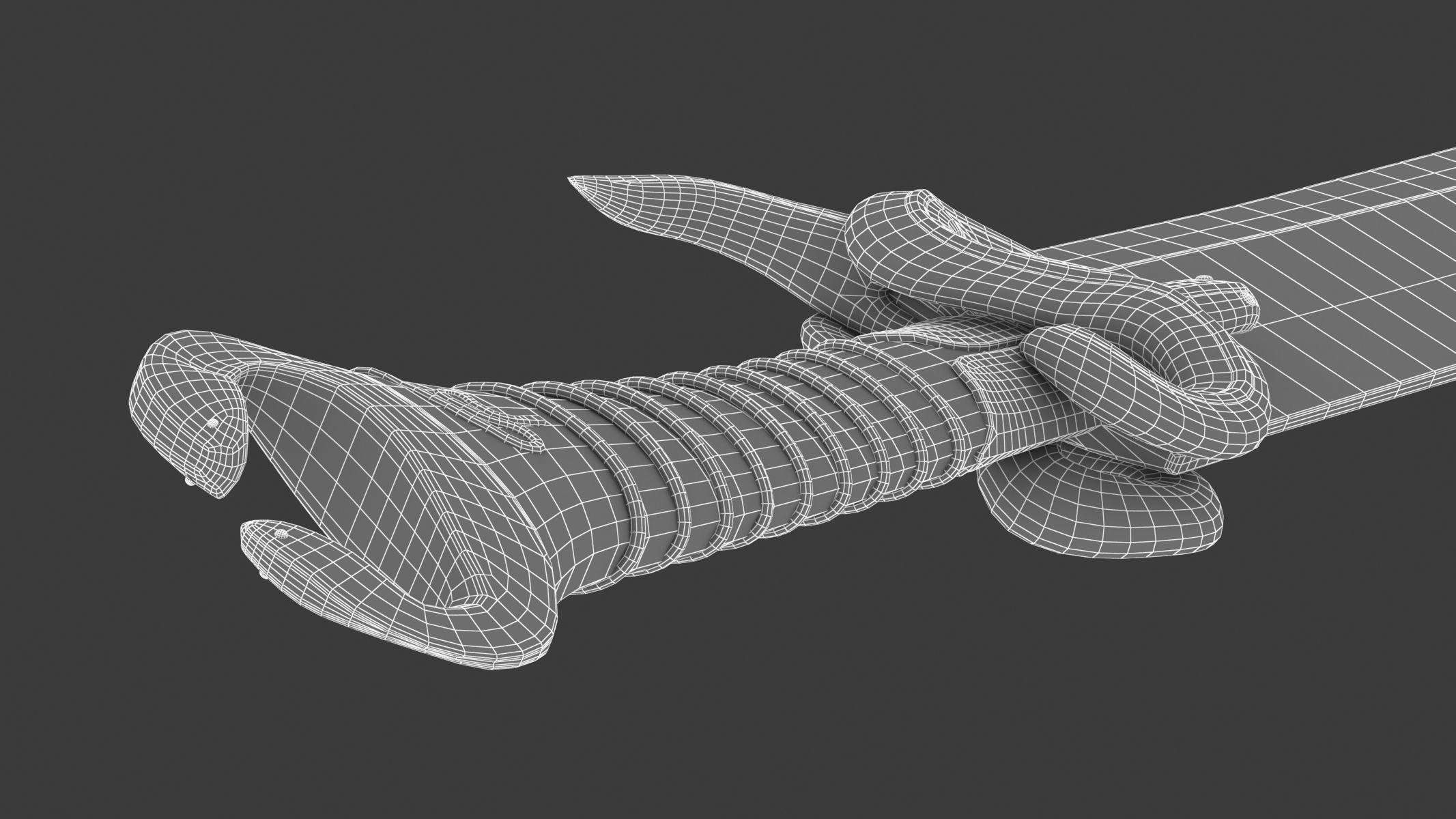 Harpe Sword  Low-poly 3D model_9