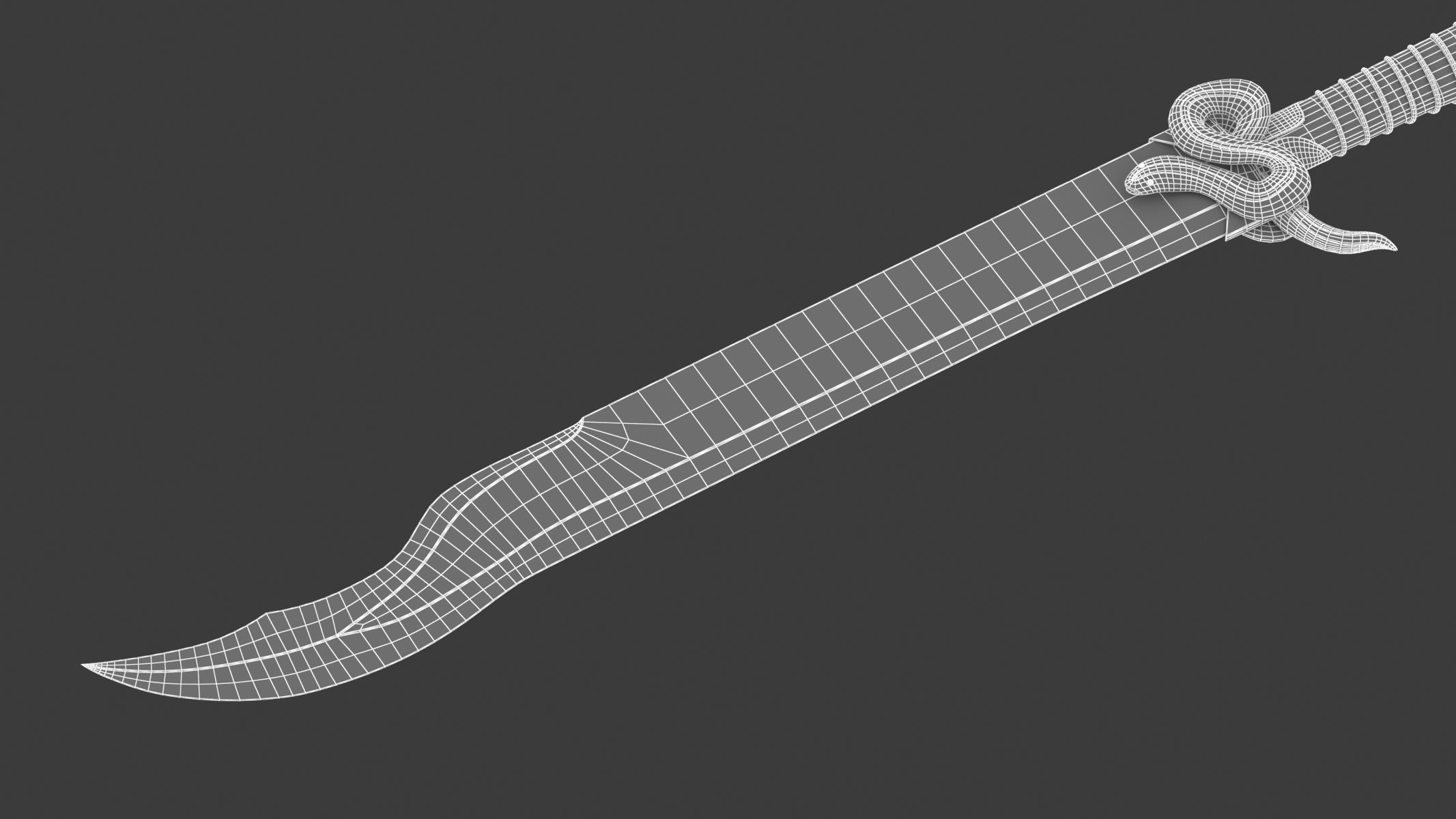 Harpe Sword  Low-poly 3D model_7