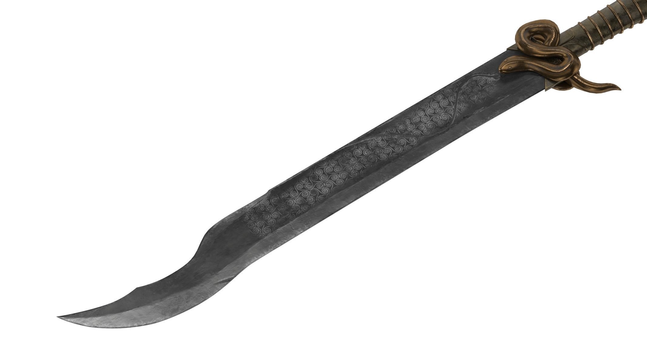 Harpe Sword  Low-poly 3D model_2