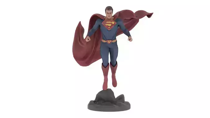 Superman 3D Printable Low-poly 3D model