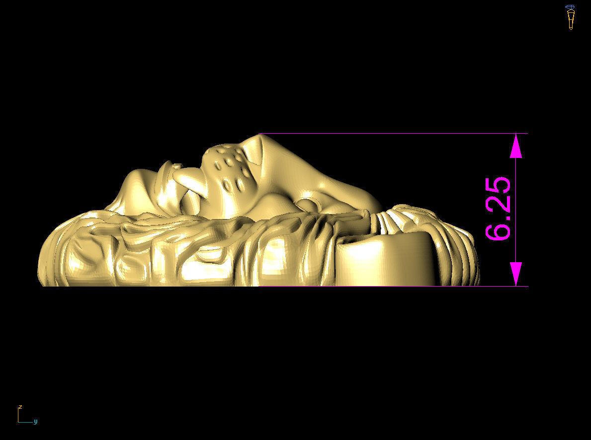 Lion Face Relief pendant  Figure 3D print model_9