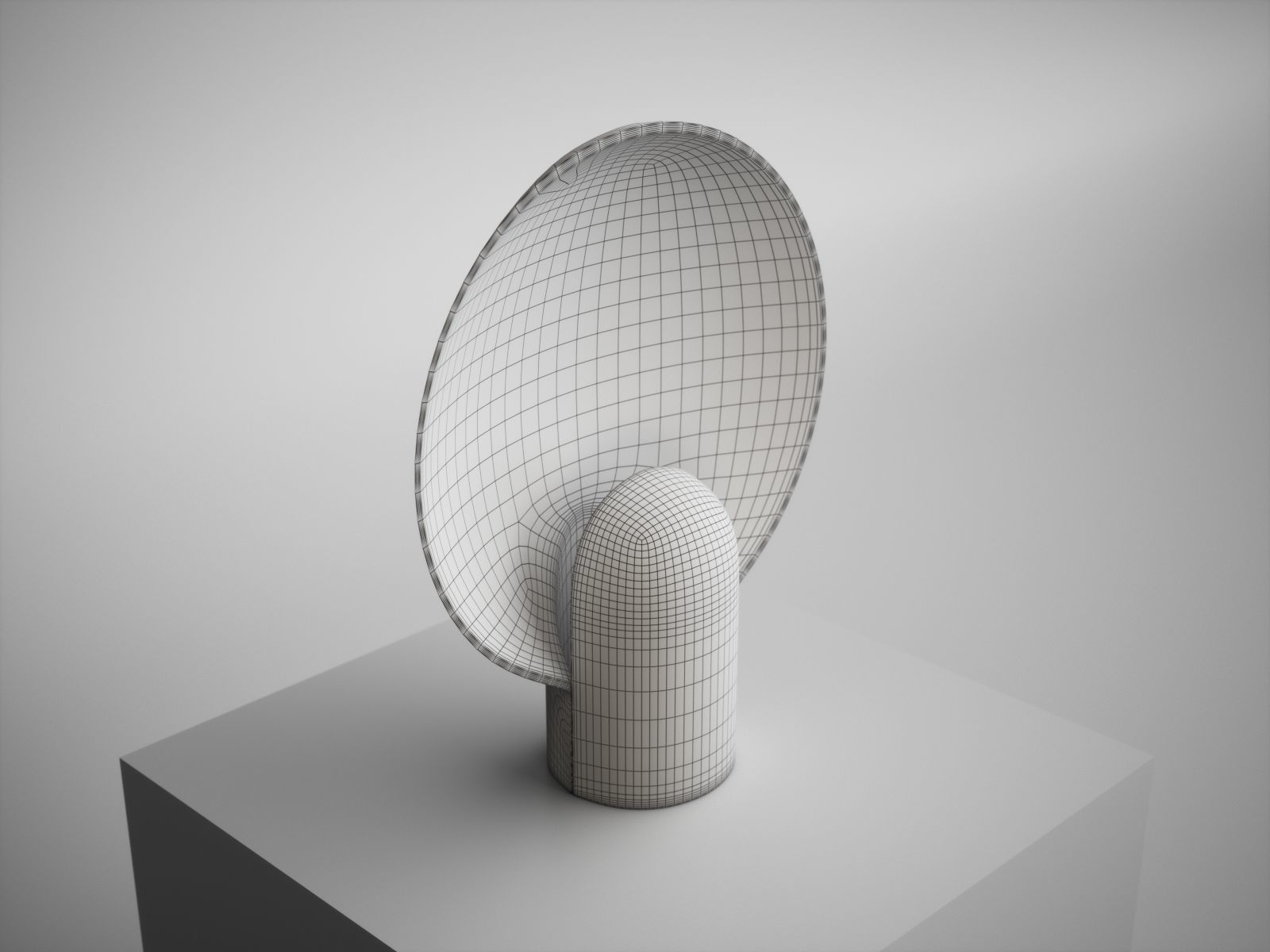 Sculpted Duoro Marble Lamp by Henry Wilson 3D model_31