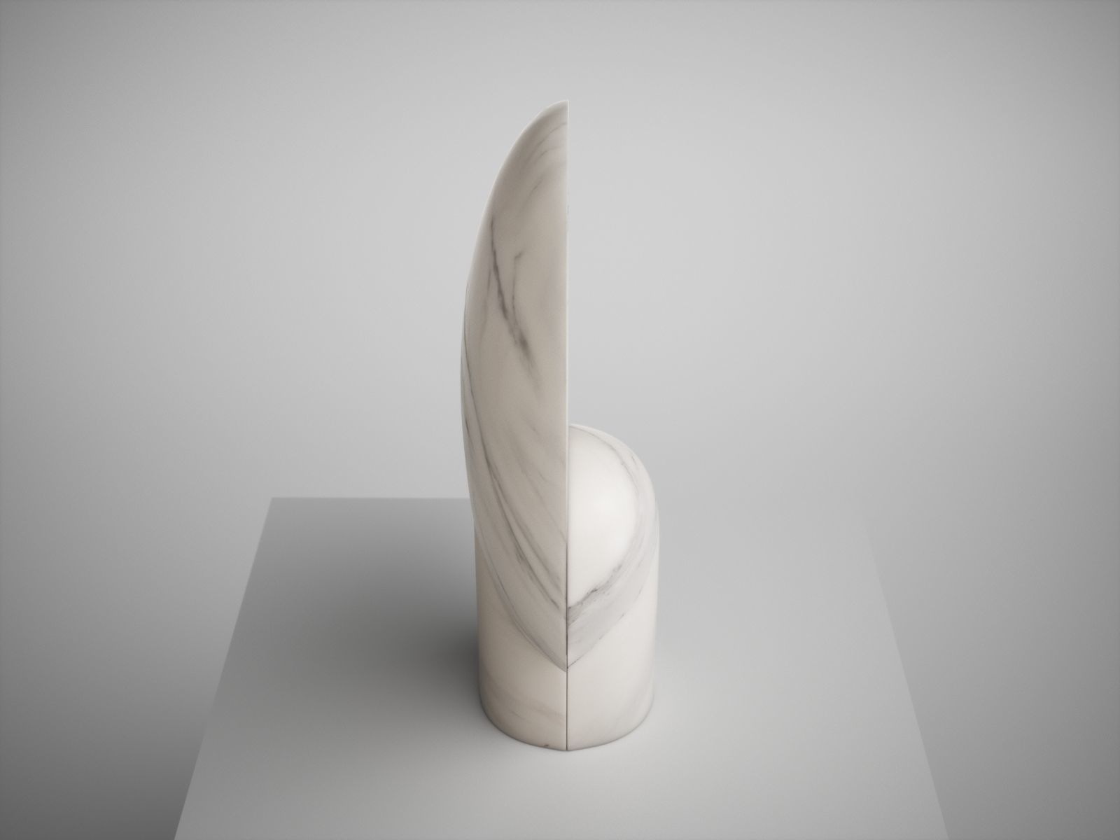 Sculpted Duoro Marble Lamp by Henry Wilson 3D model_4