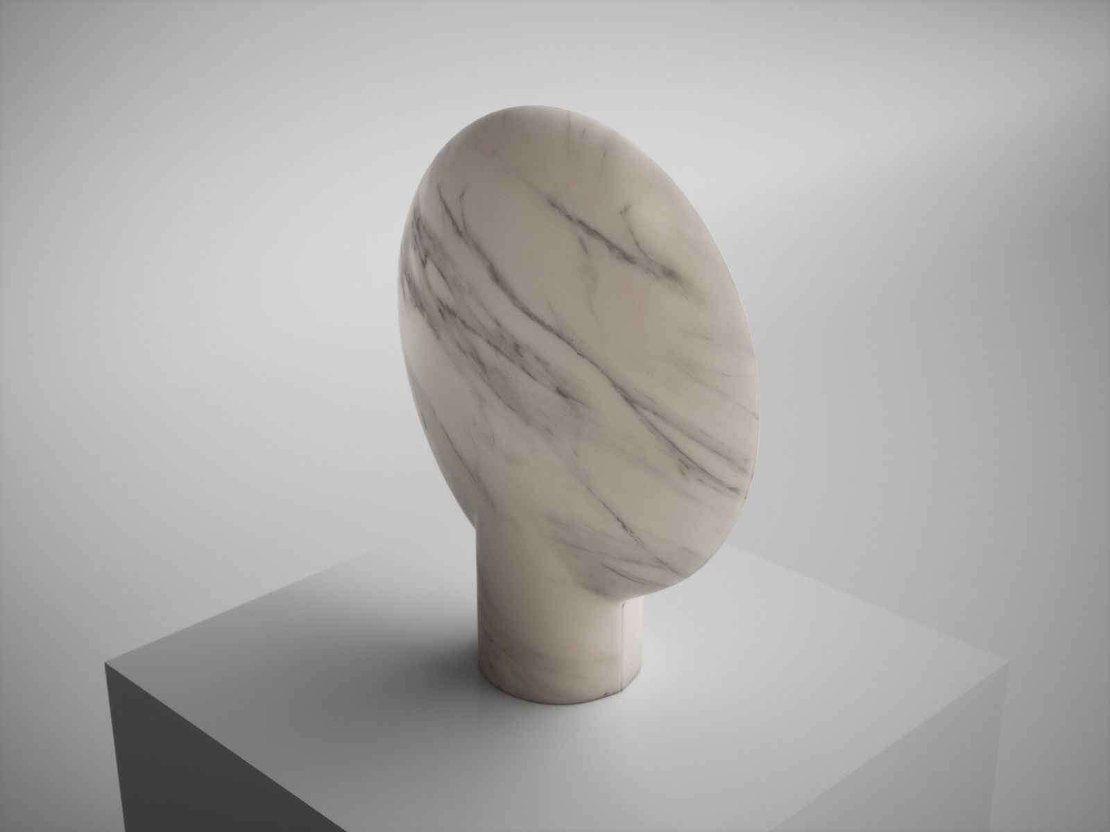 Sculpted Duoro Marble Lamp by Henry Wilson 3D model_7