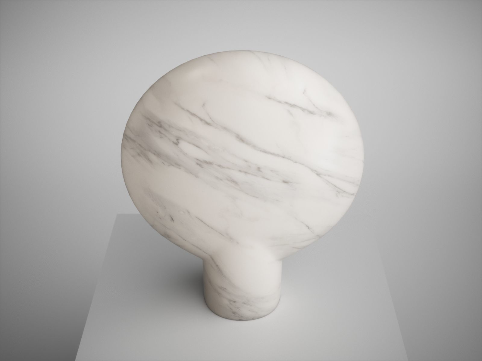 Sculpted Duoro Marble Lamp by Henry Wilson 3D model_5