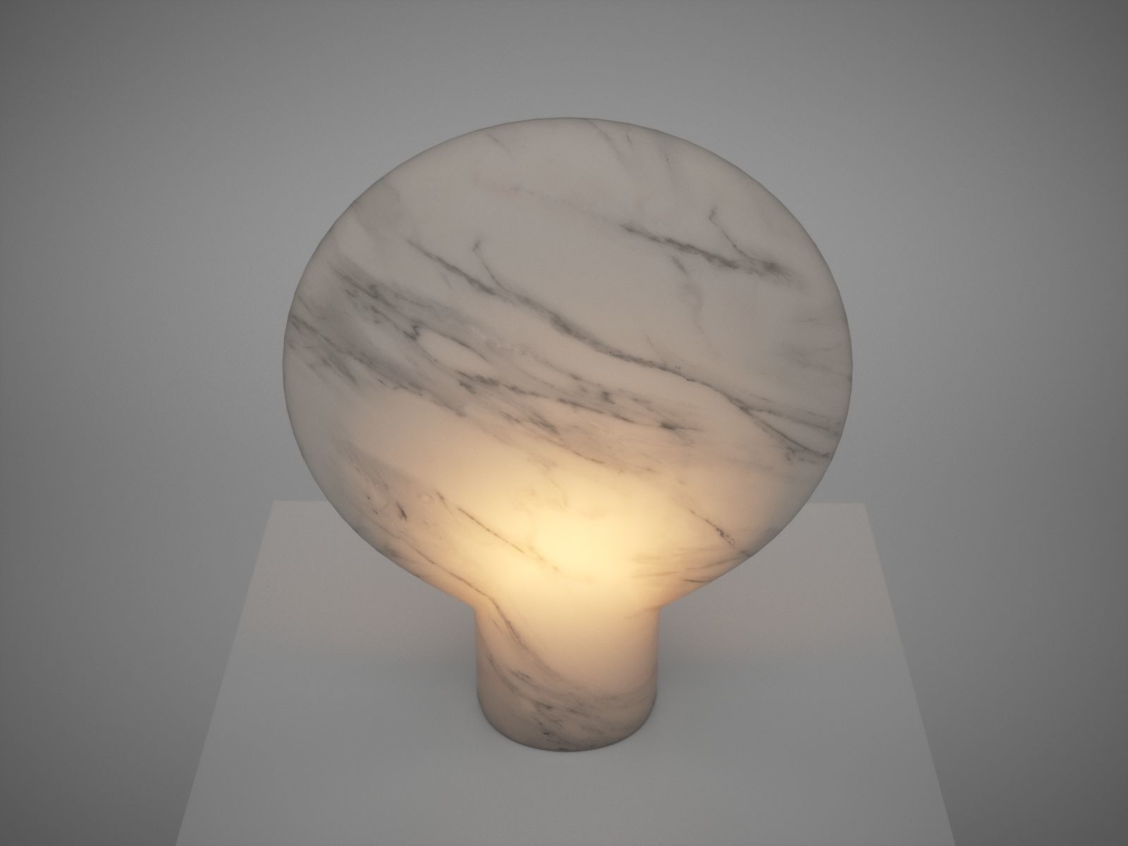 Sculpted Duoro Marble Lamp by Henry Wilson 3D model_17