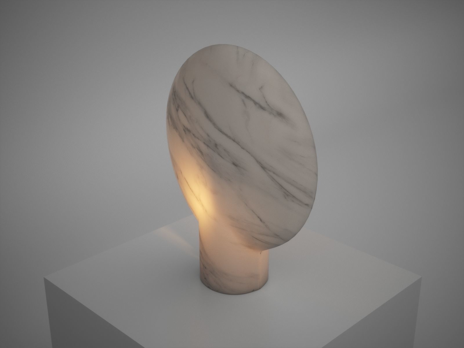 Sculpted Duoro Marble Lamp by Henry Wilson 3D model_22