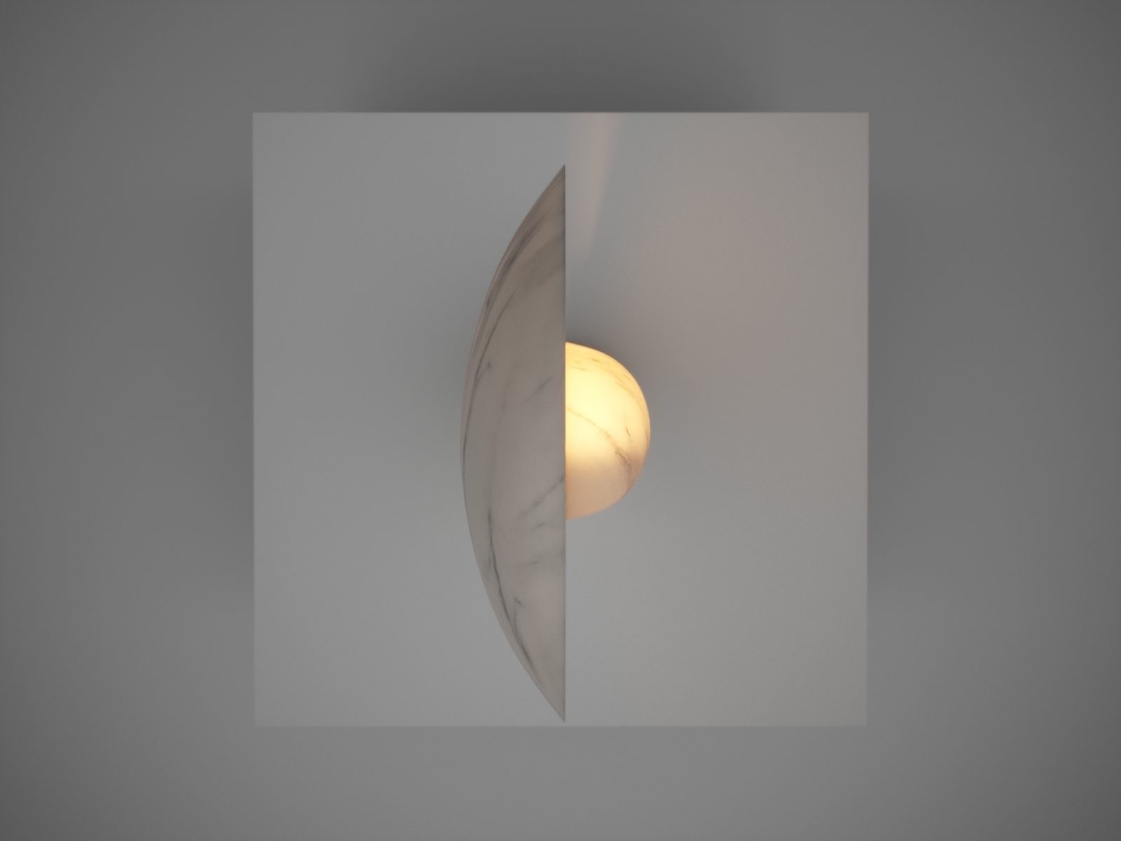 Sculpted Duoro Marble Lamp by Henry Wilson 3D model_20