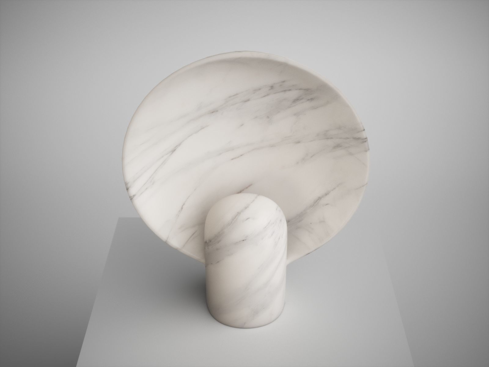 Sculpted Duoro Marble Lamp by Henry Wilson 3D model_3