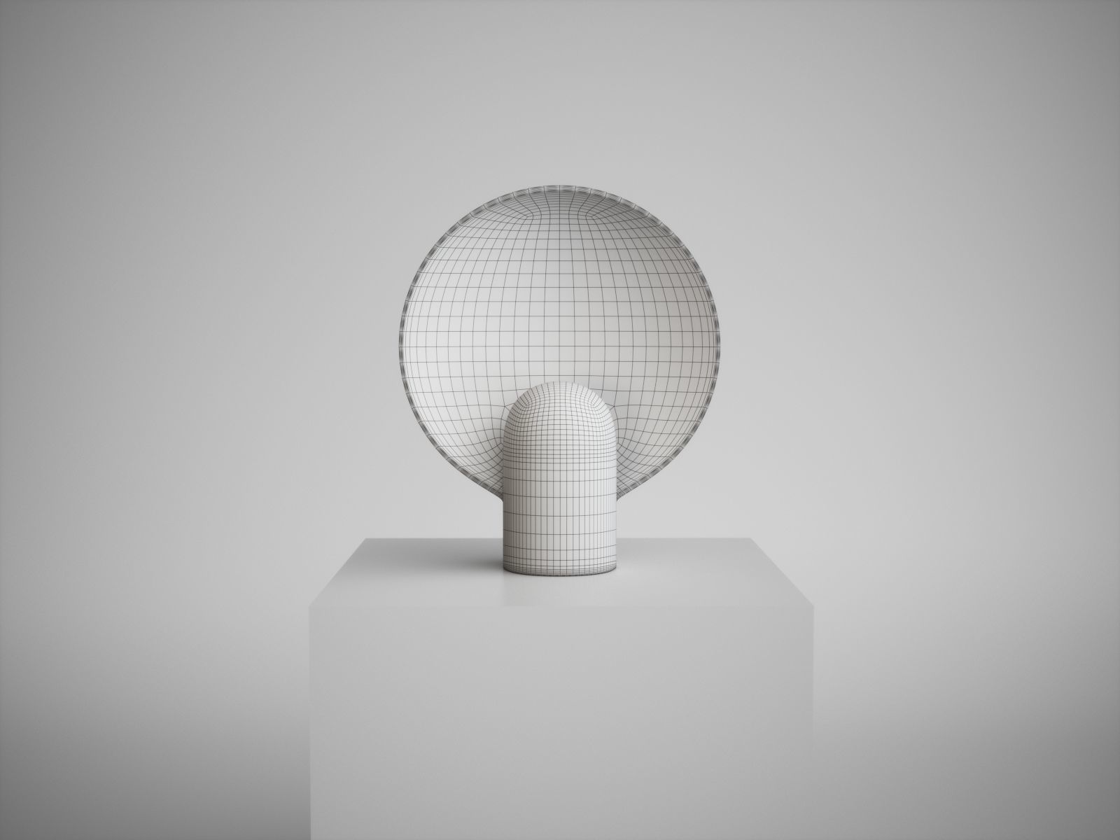 Sculpted Duoro Marble Lamp by Henry Wilson 3D model_28