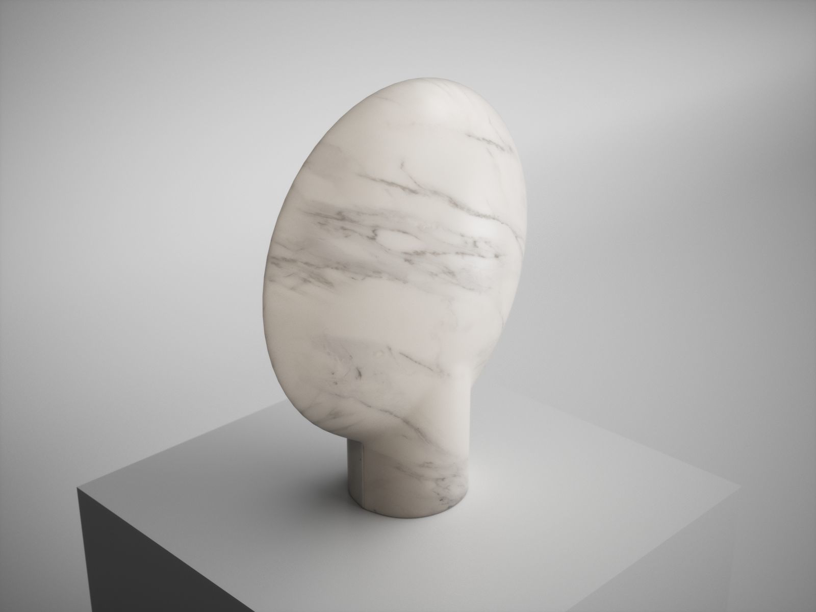 Sculpted Duoro Marble Lamp by Henry Wilson 3D model_8