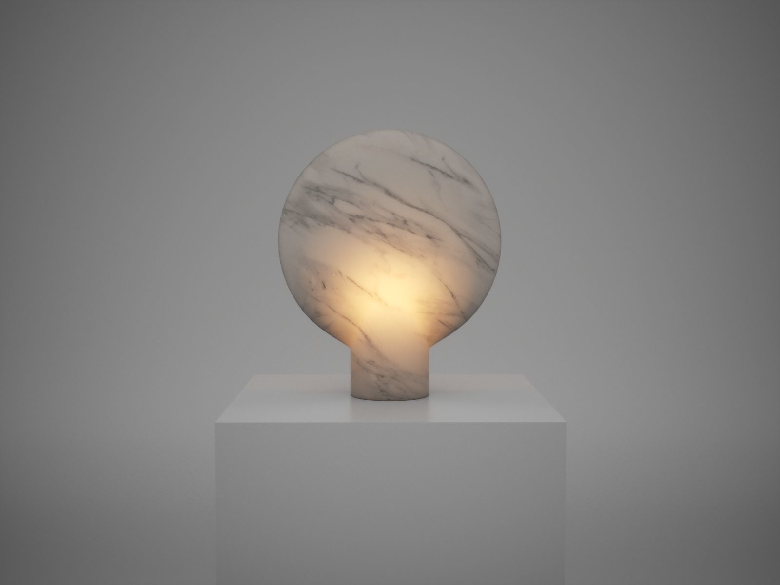 Sculpted Duoro Marble Lamp by Henry Wilson 3D model_13