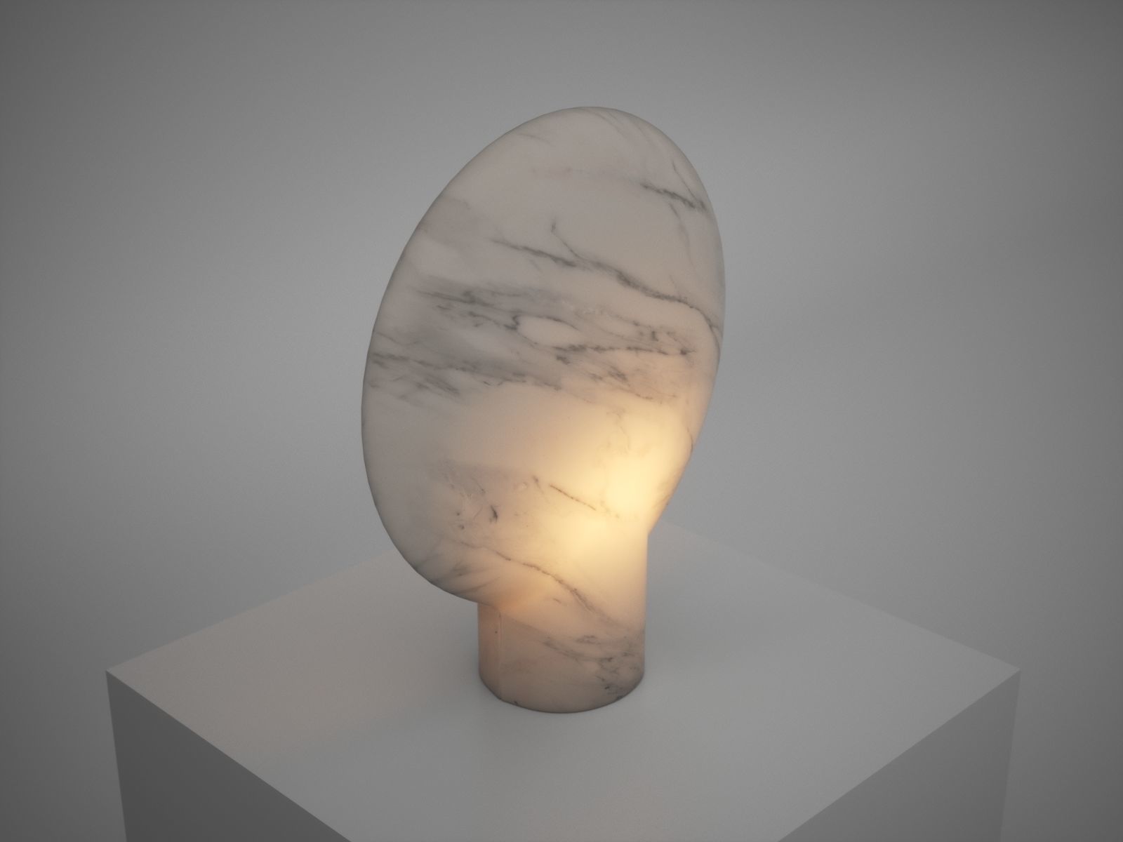 Sculpted Duoro Marble Lamp by Henry Wilson 3D model_23