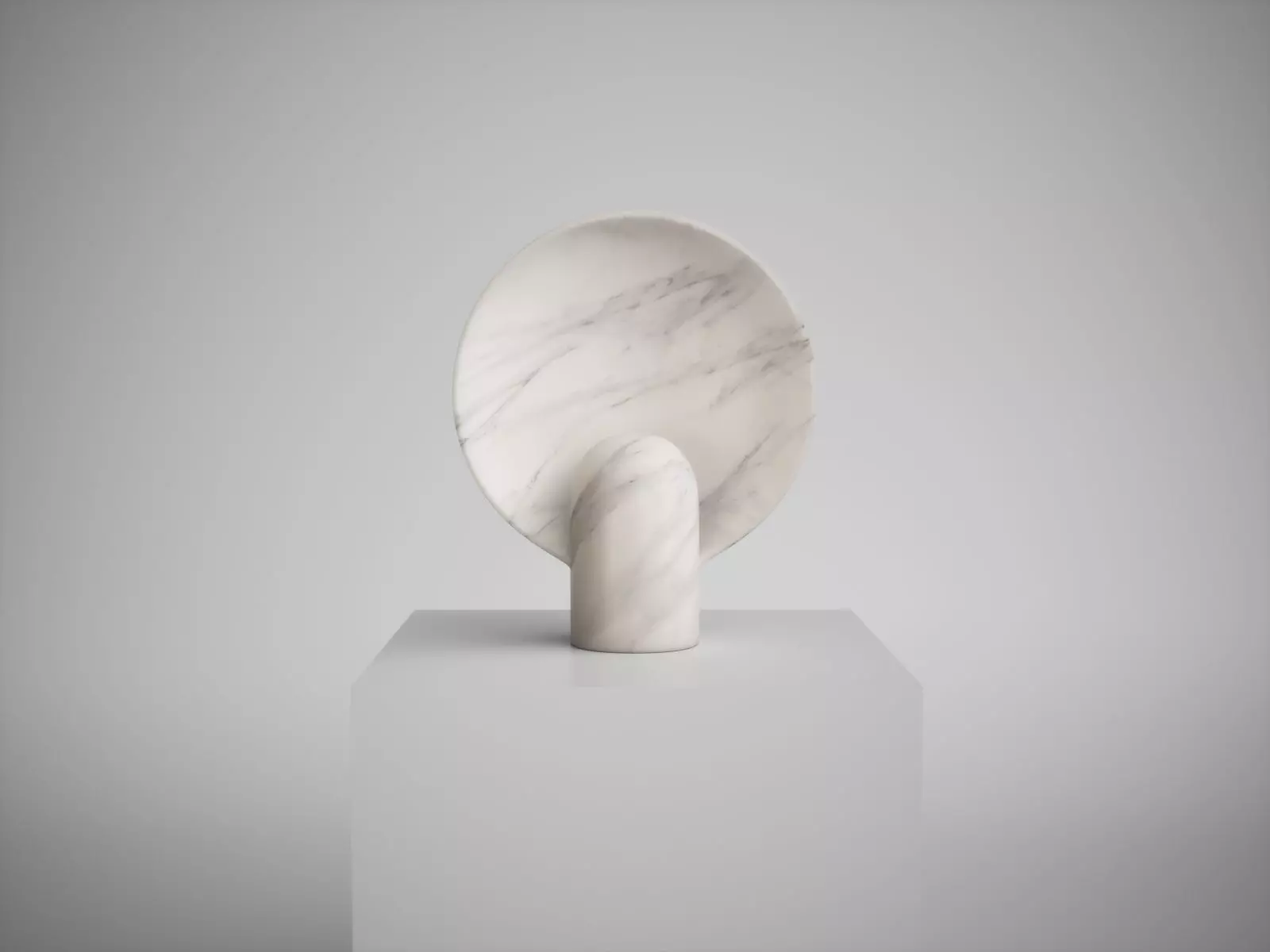Sculpted Duoro Marble Lamp by Henry Wilson 3D model_0