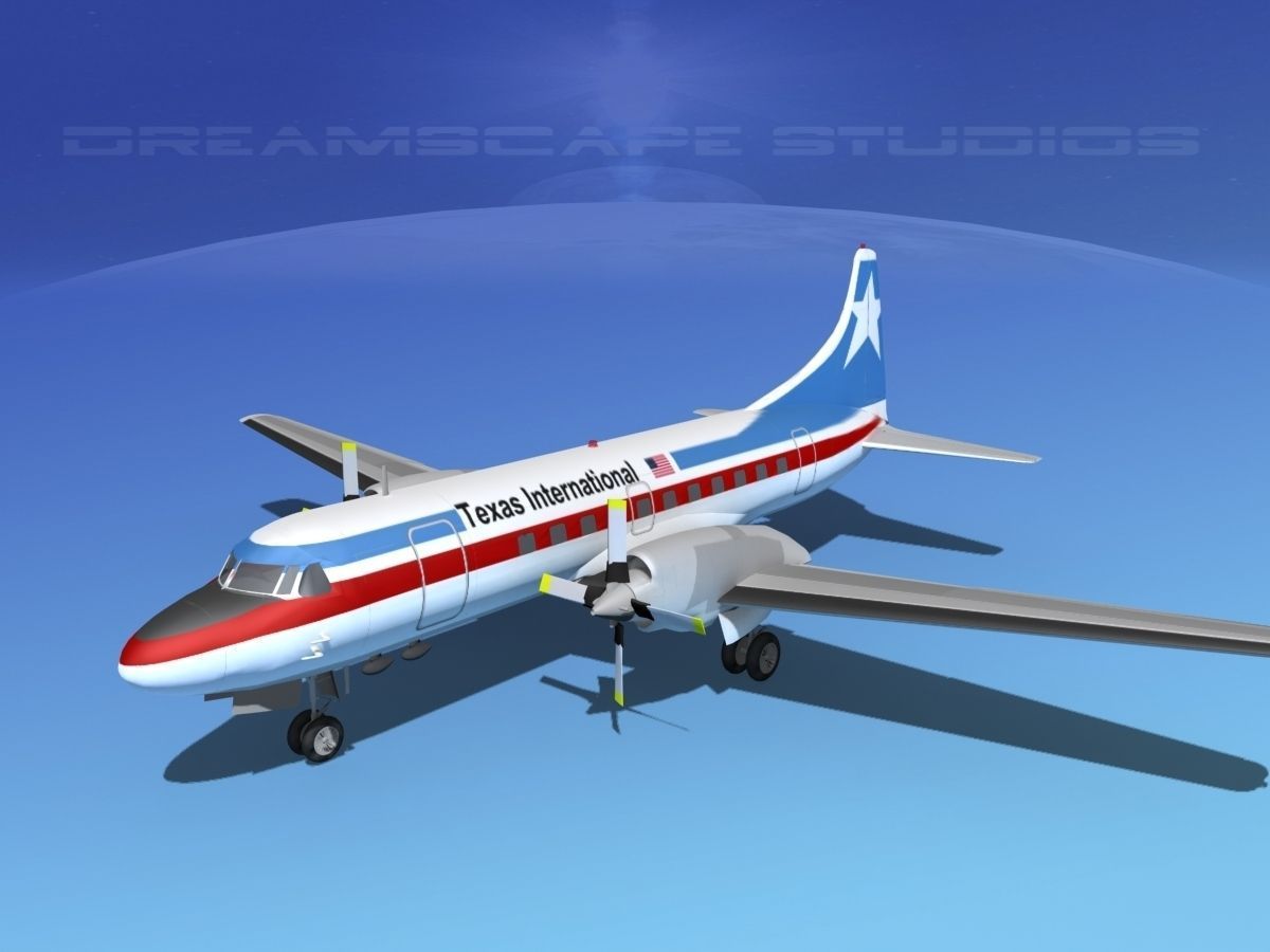 Convair CV-580 Texas Intl 3D model_17