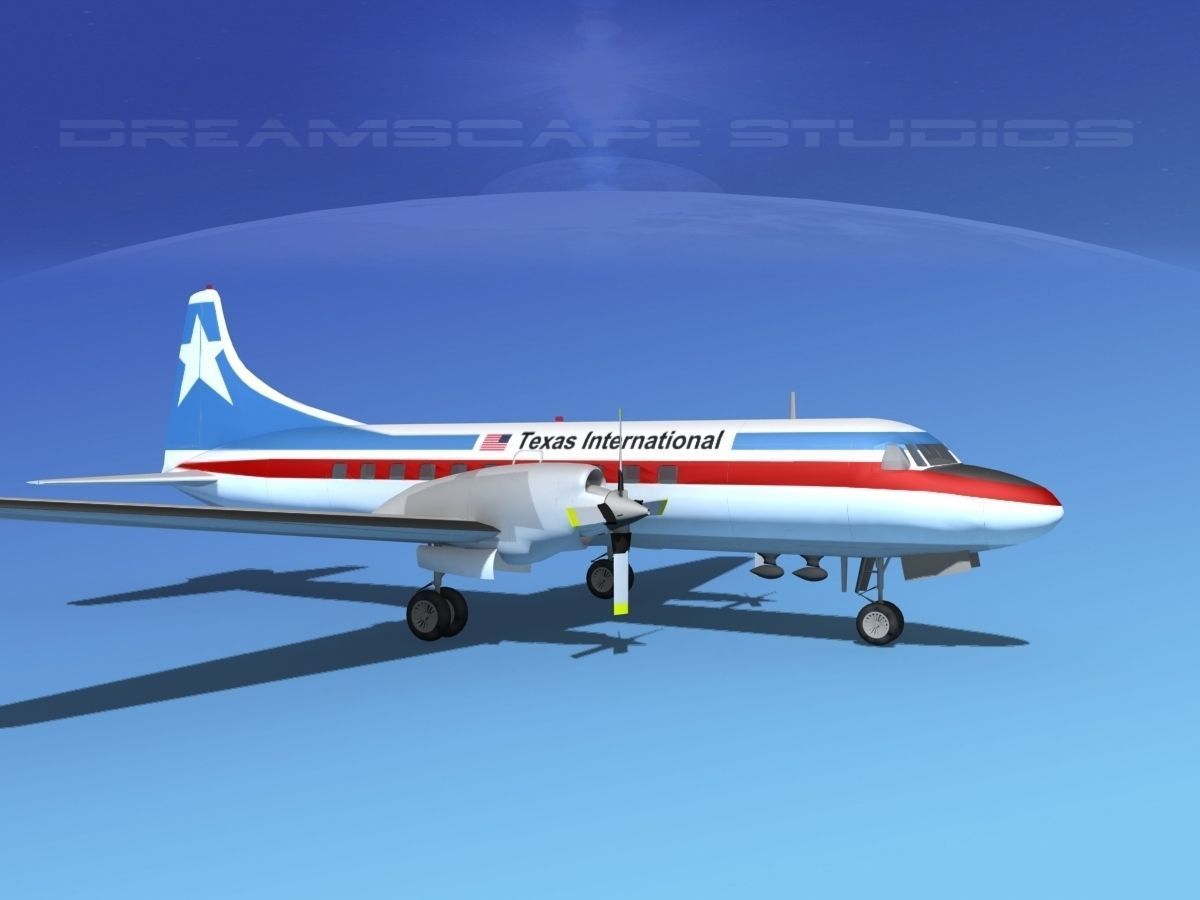 Convair CV-580 Texas Intl 3D model_3