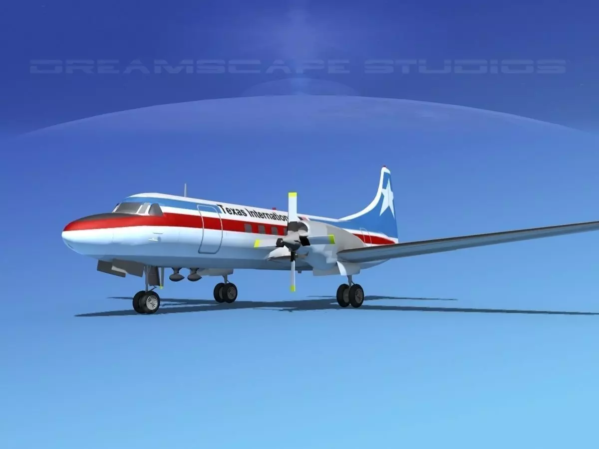 Convair CV-580 Texas Intl 3D model_0