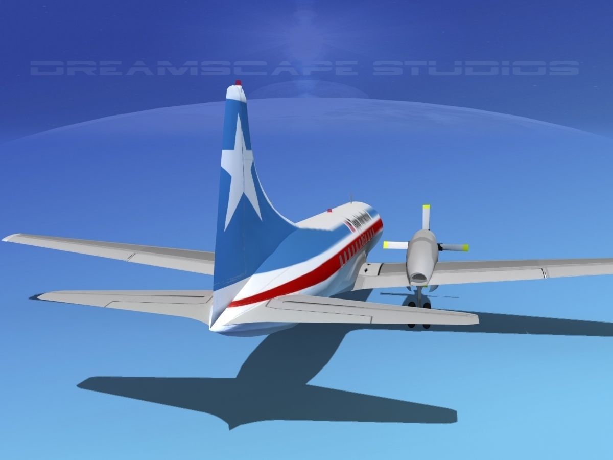 Convair CV-580 Texas Intl 3D model_6