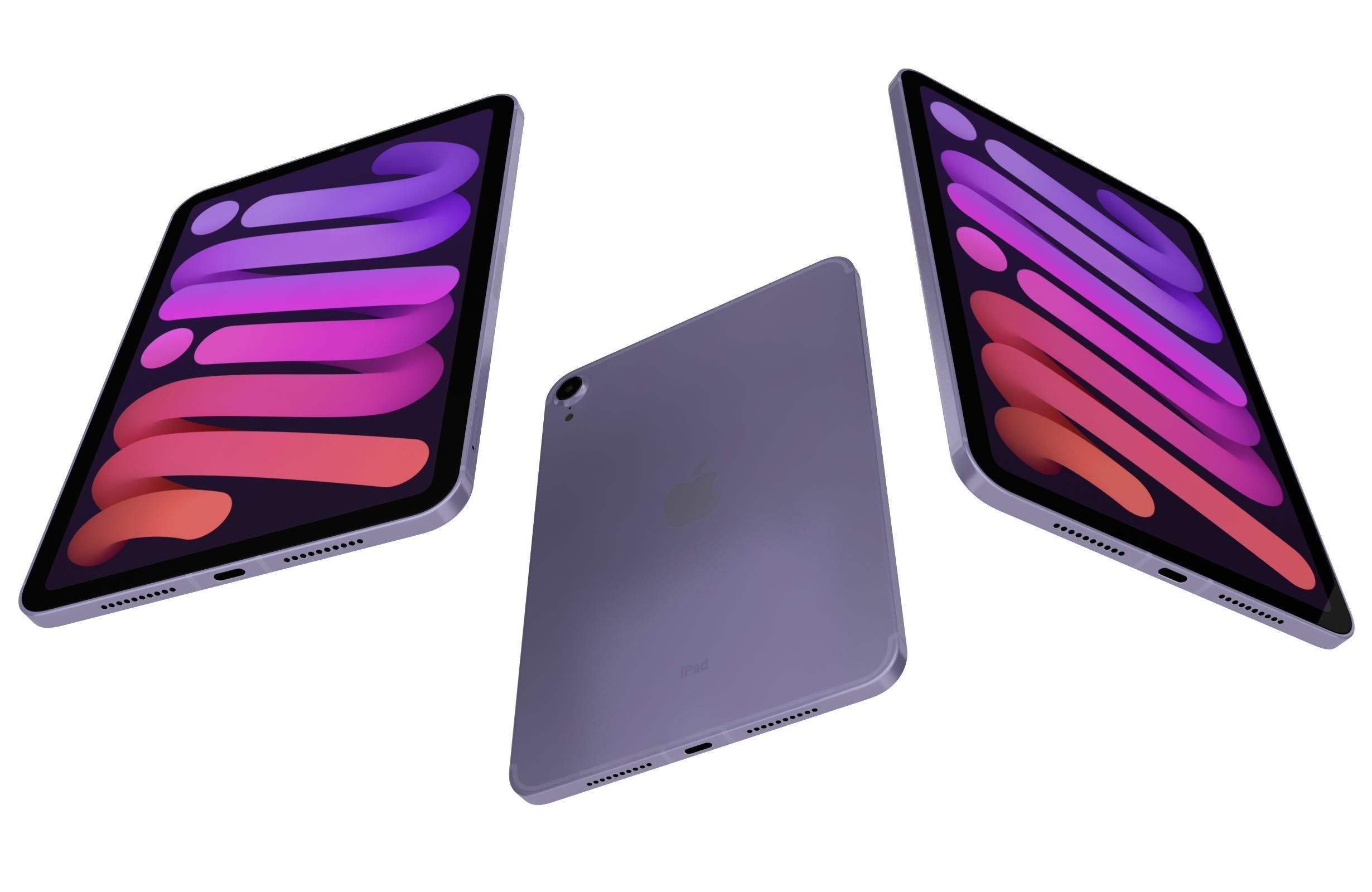 Apple iPad 10 2 2021 9th Gen Purple 3D model_2
