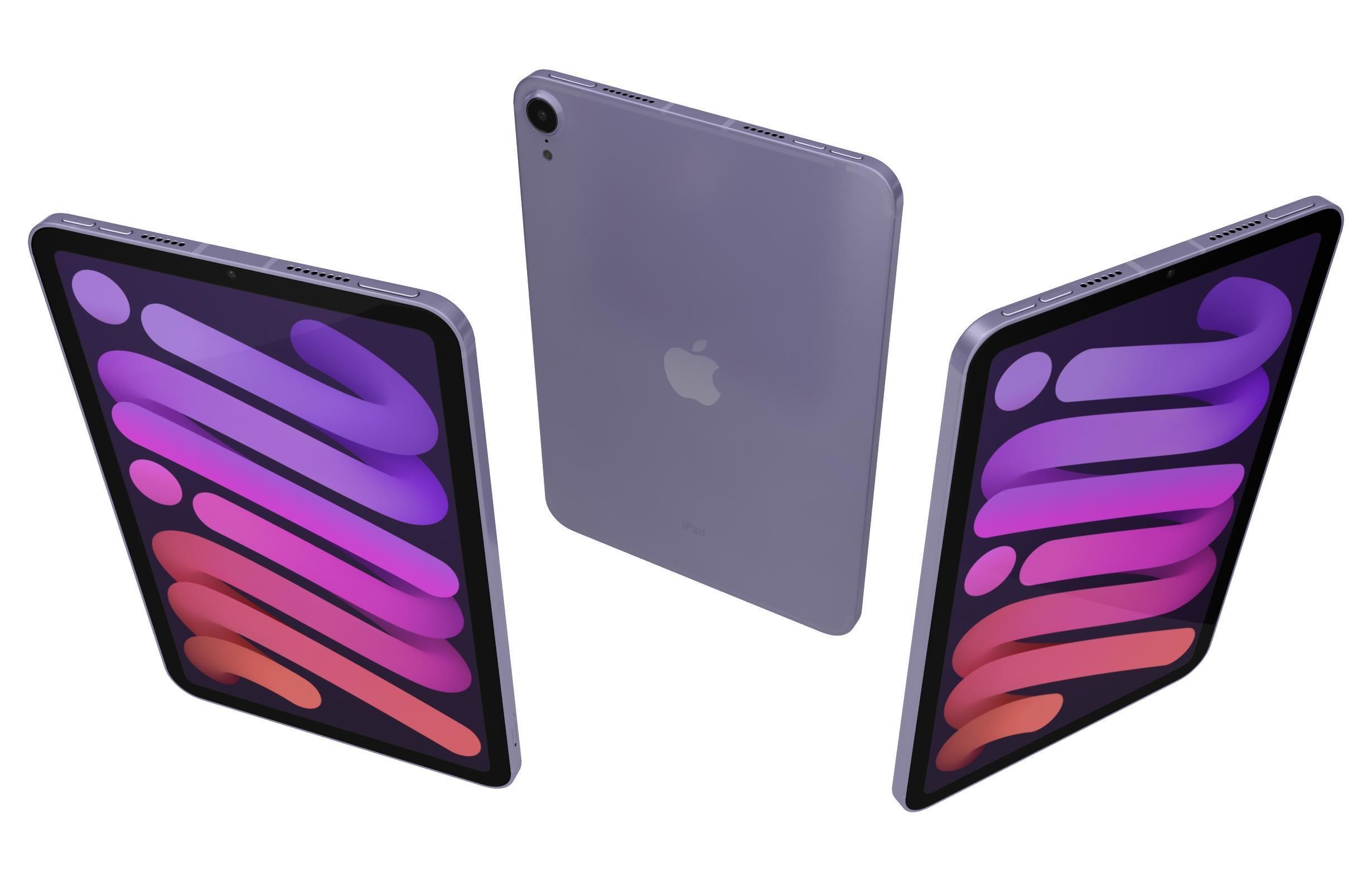 Apple iPad 10 2 2021 9th Gen Purple 3D model_1