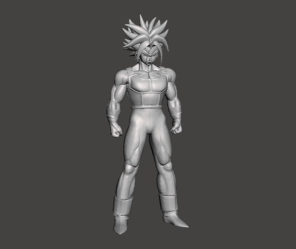 Future Trunks SSJ Saiyan Armor 3D Model 3D print model