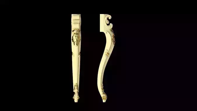 leg High quality 3d models for processing on a cnc machine