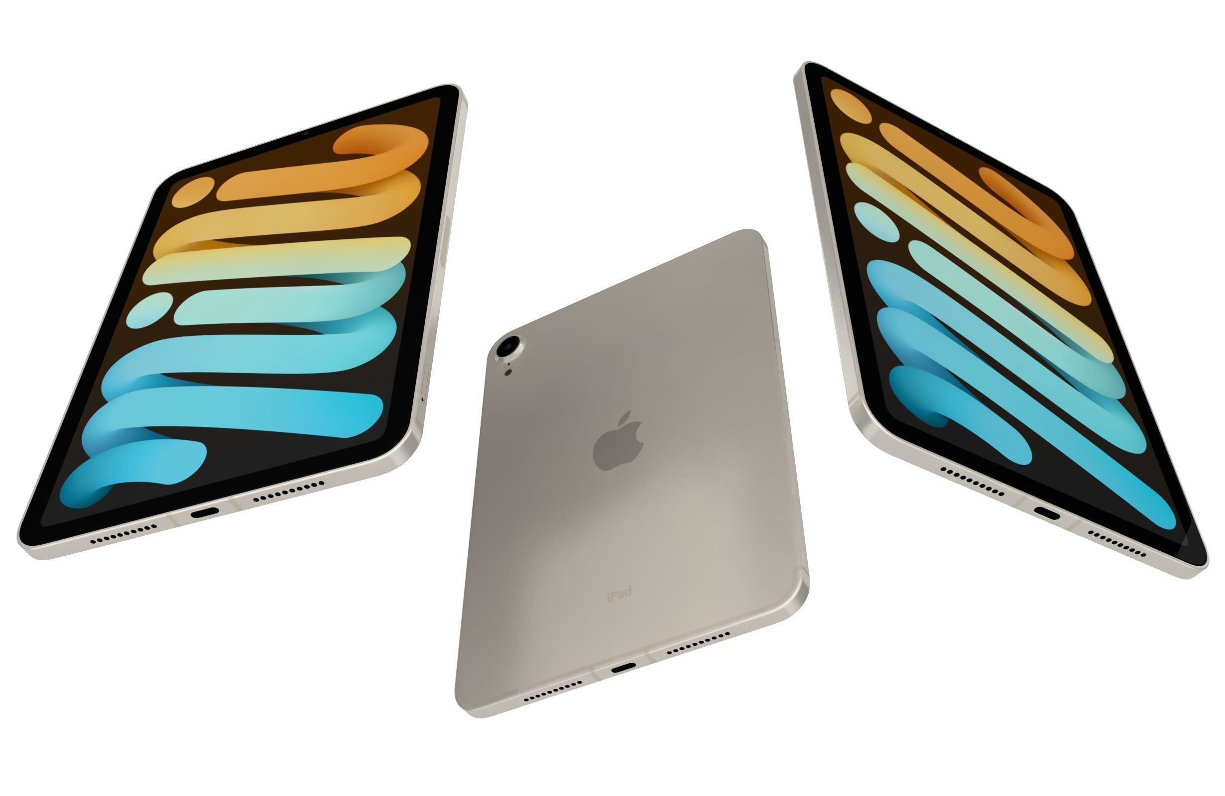 Apple iPad 10 2 2021 9th Gen Starlight 3D model_2