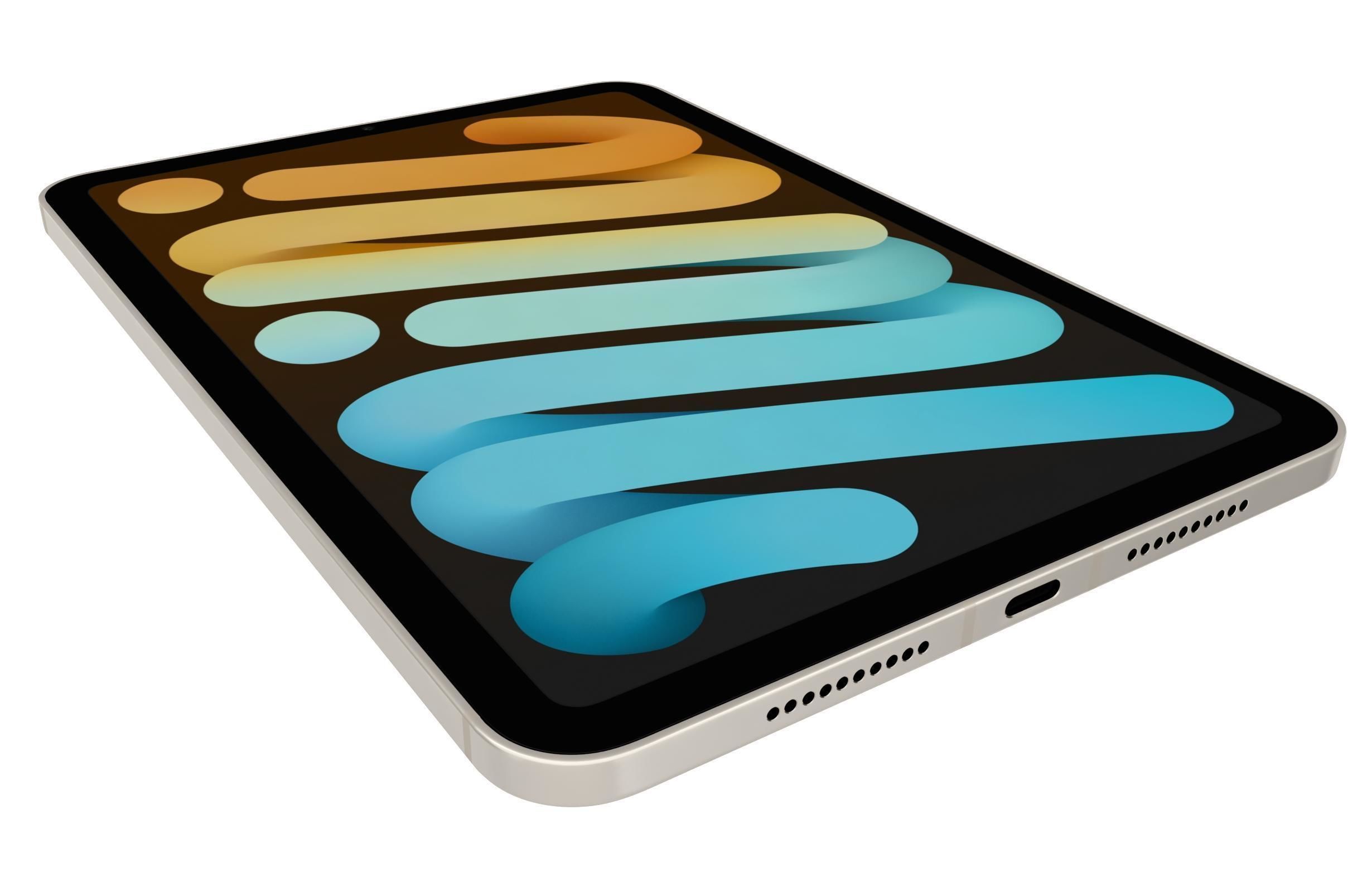 Apple iPad 10 2 2021 9th Gen Starlight 3D model_12