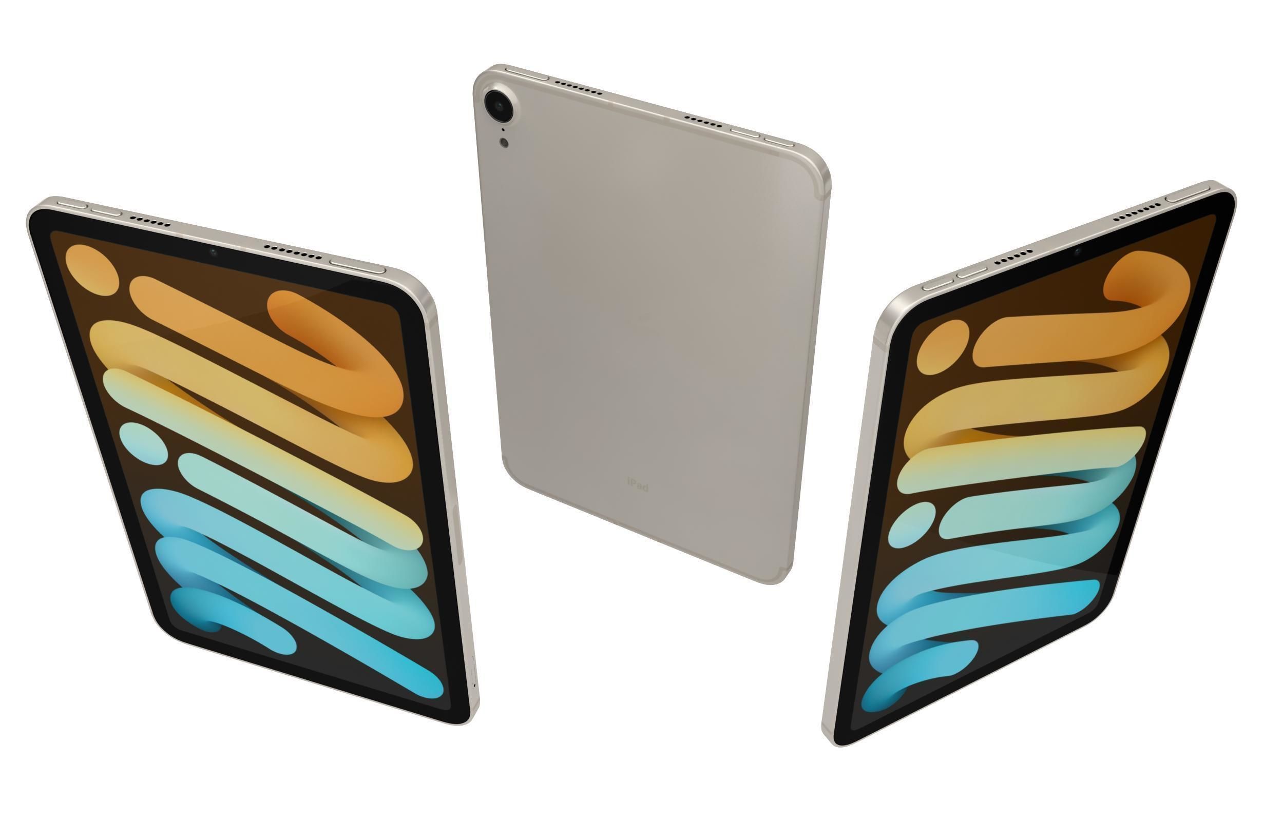 Apple iPad 10 2 2021 9th Gen Starlight 3D model_1