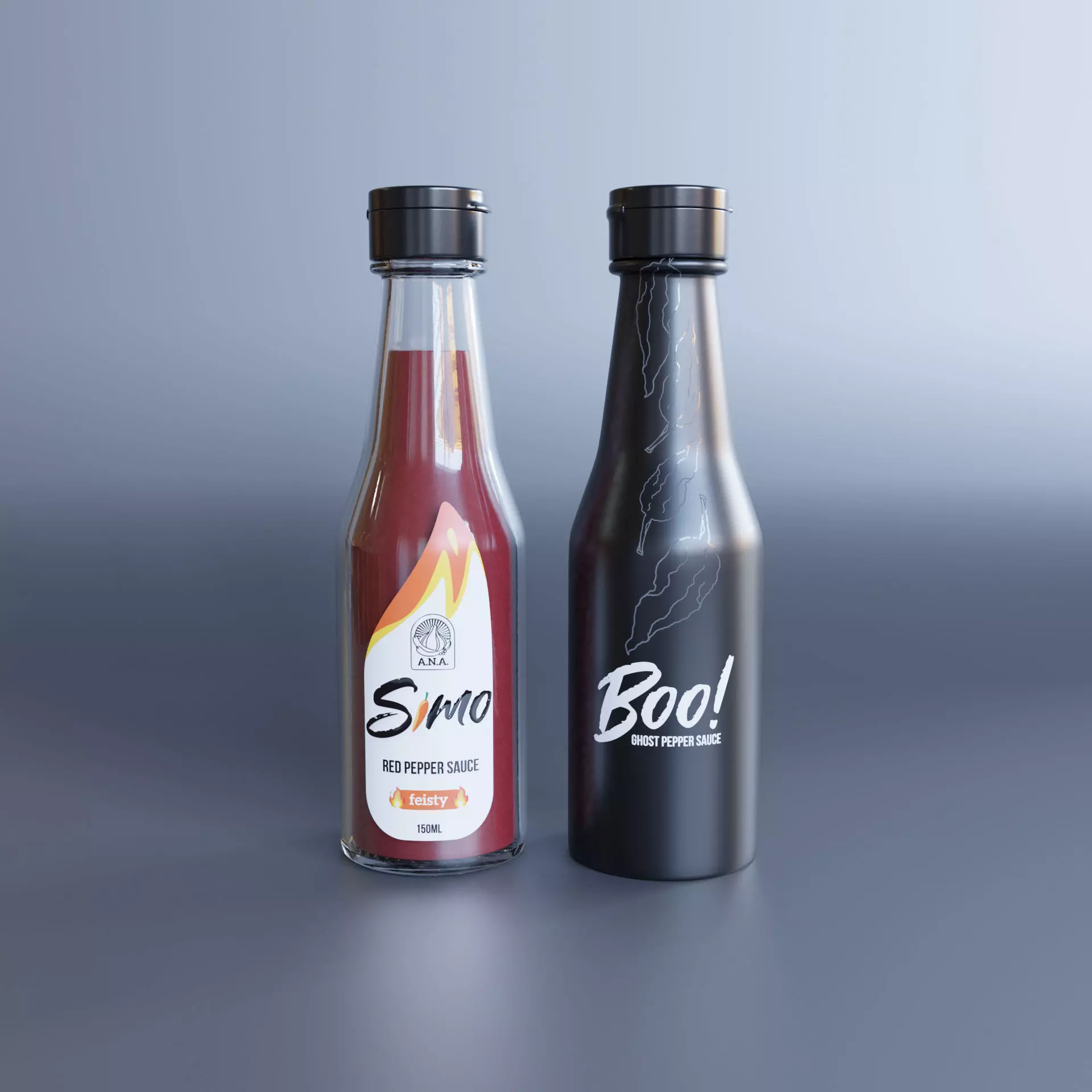 Chilli Sauce Low-poly 3D model
